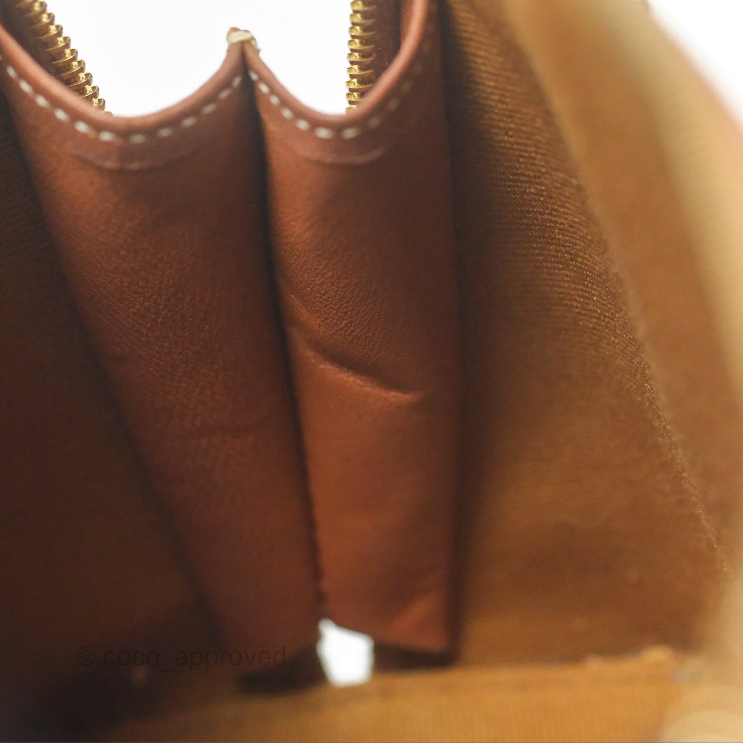 Celine Clutch With Chain Triomphe Canvas Lambskin White/Tan