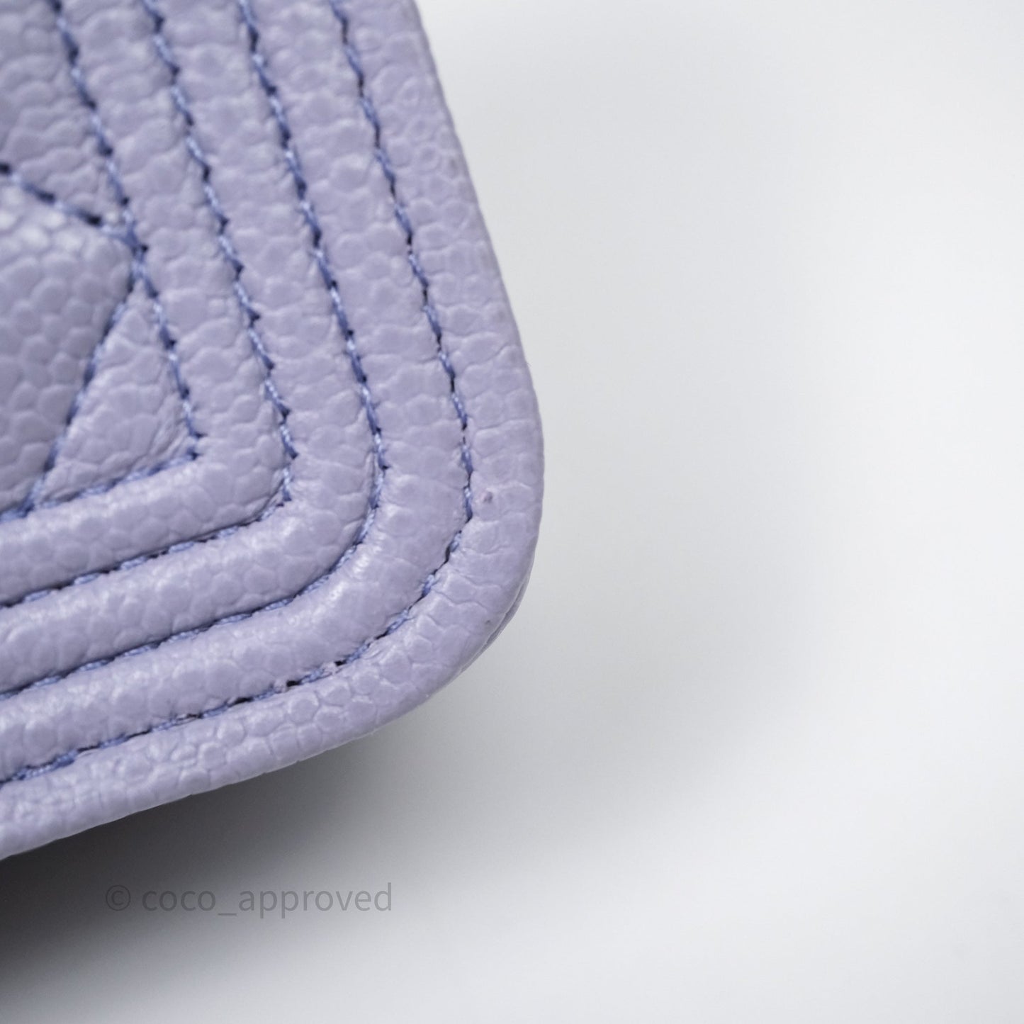 Chanel Quilted Boy Belt Bag Purple Caviar Gold Hardware