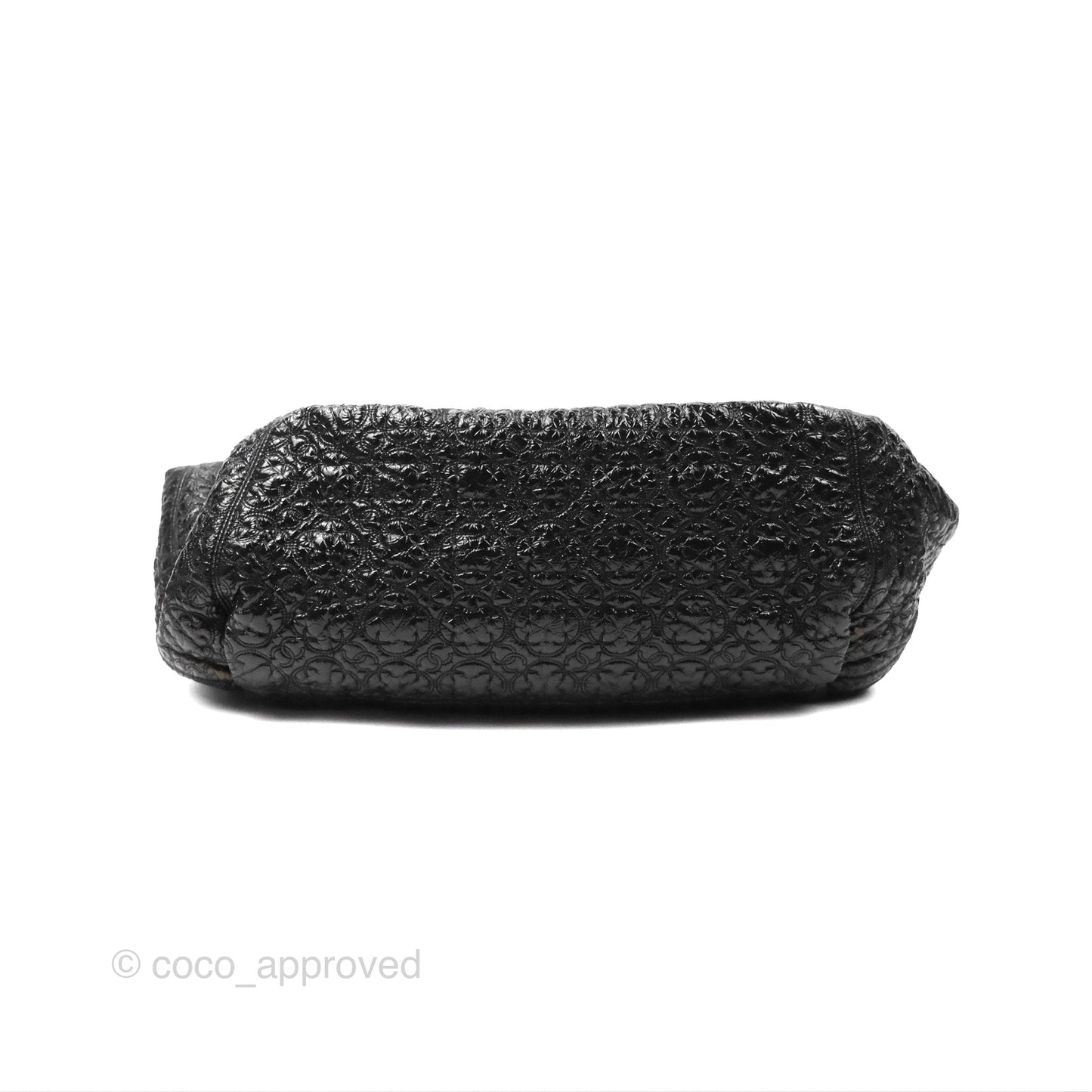 Chanel Rock In Moscow Cabas Tote Bag Black Glazed Crumpled Leather Gun Metal
