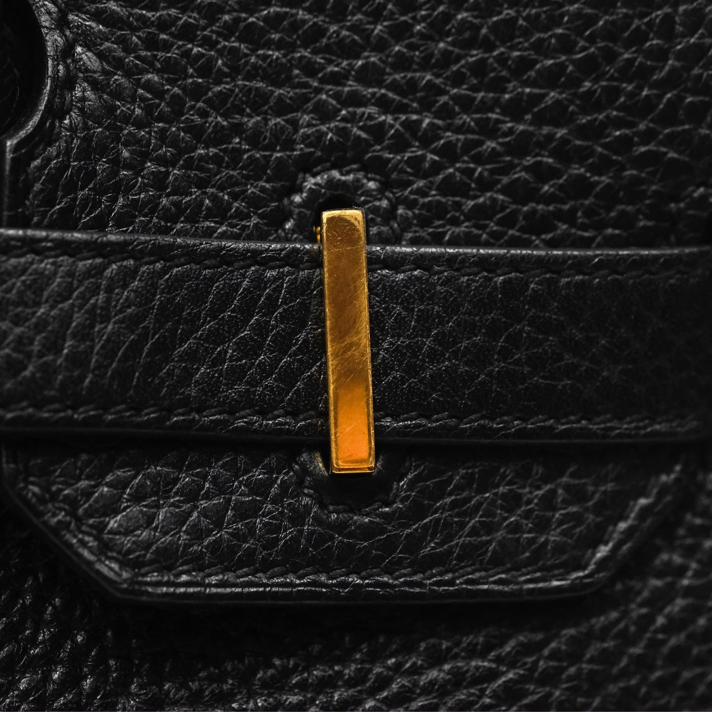 Hermès Birkin 30 Retourne Noir 89 Clemence Gold Hardware
