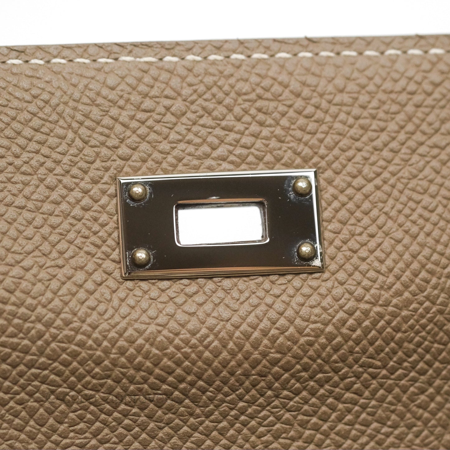 Hermès Kelly Wallet Etoupe Epsom Palladium Hardware