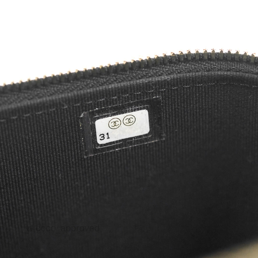 Chanel Vanity Rectangular Top Handle Black Lambskin Gold Hardware