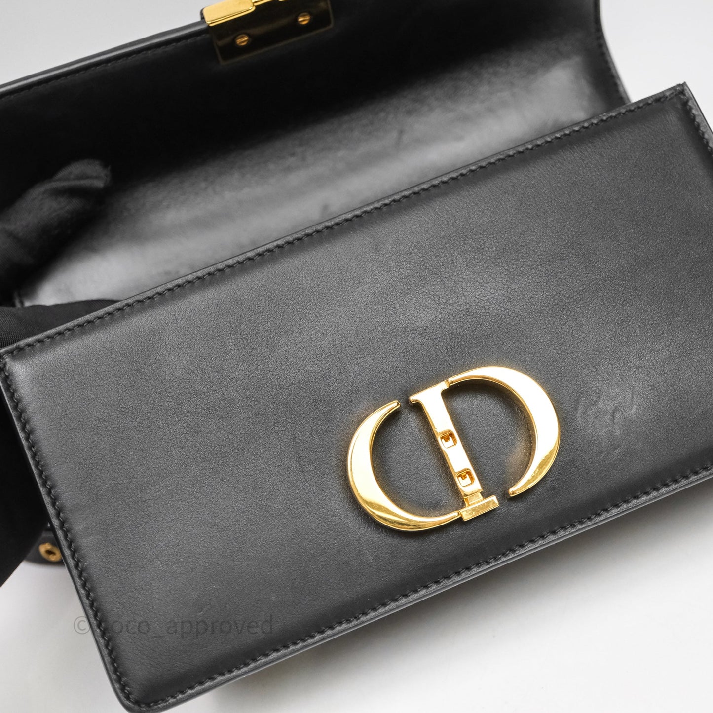 Christian Dior 30 Montaigne East-West Chain Bag Black