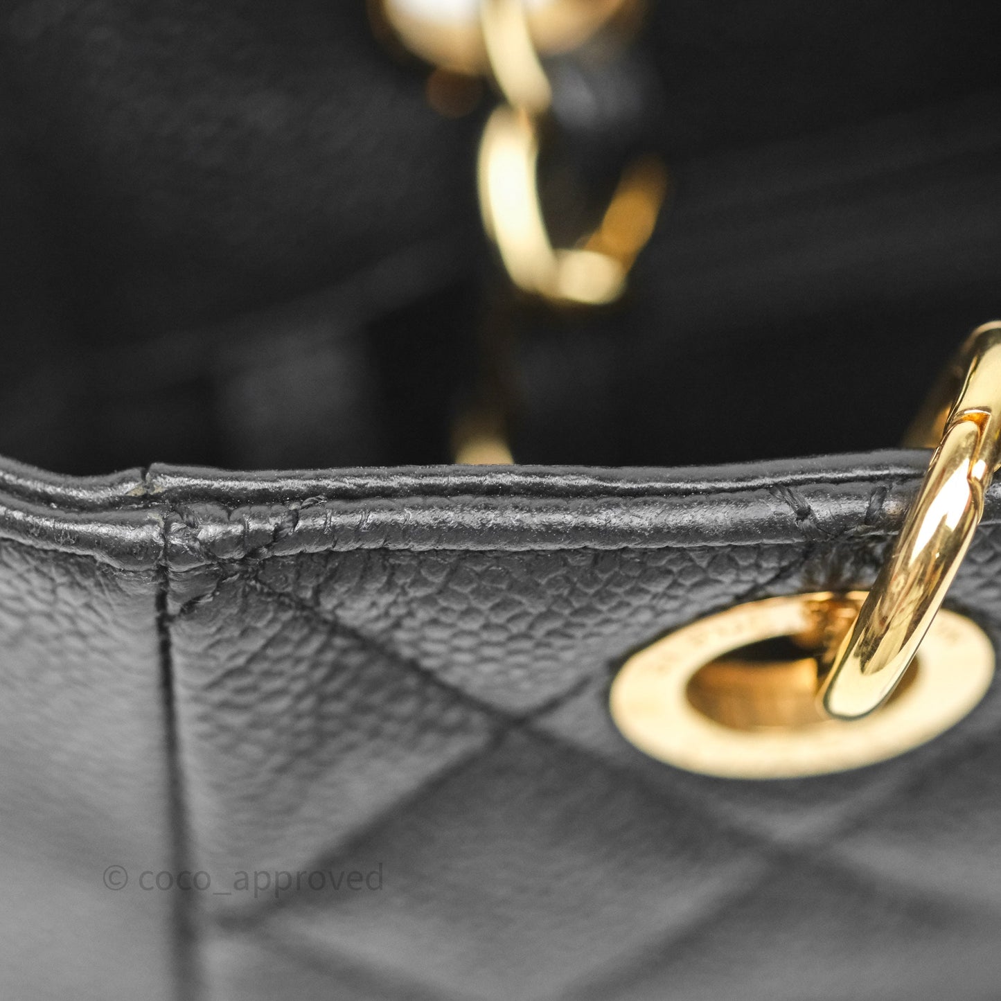 Chanel Vertical GST Black Caviar Gold Hardware