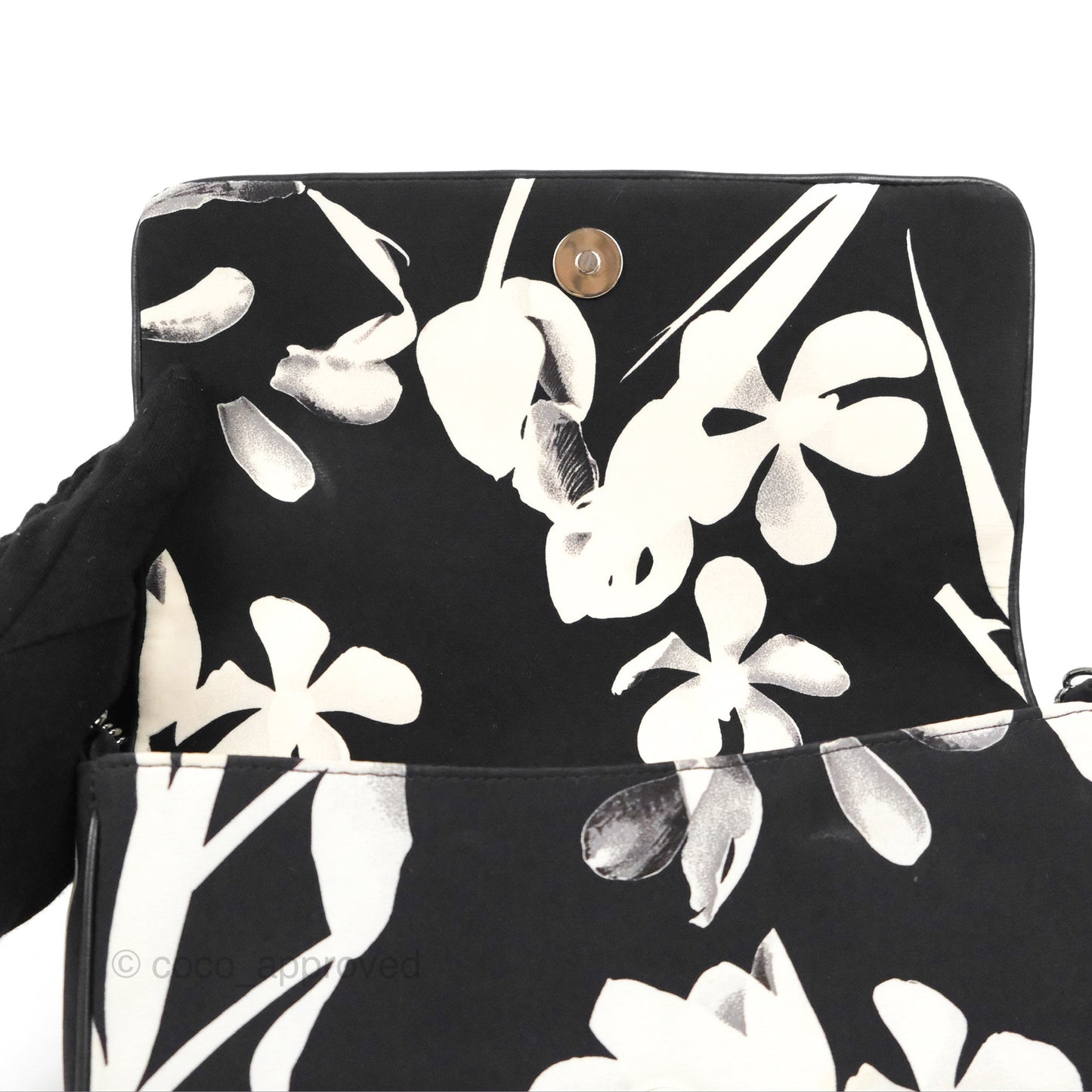 Chanel Timeless Tahiti Canvas Bag Navy Leather