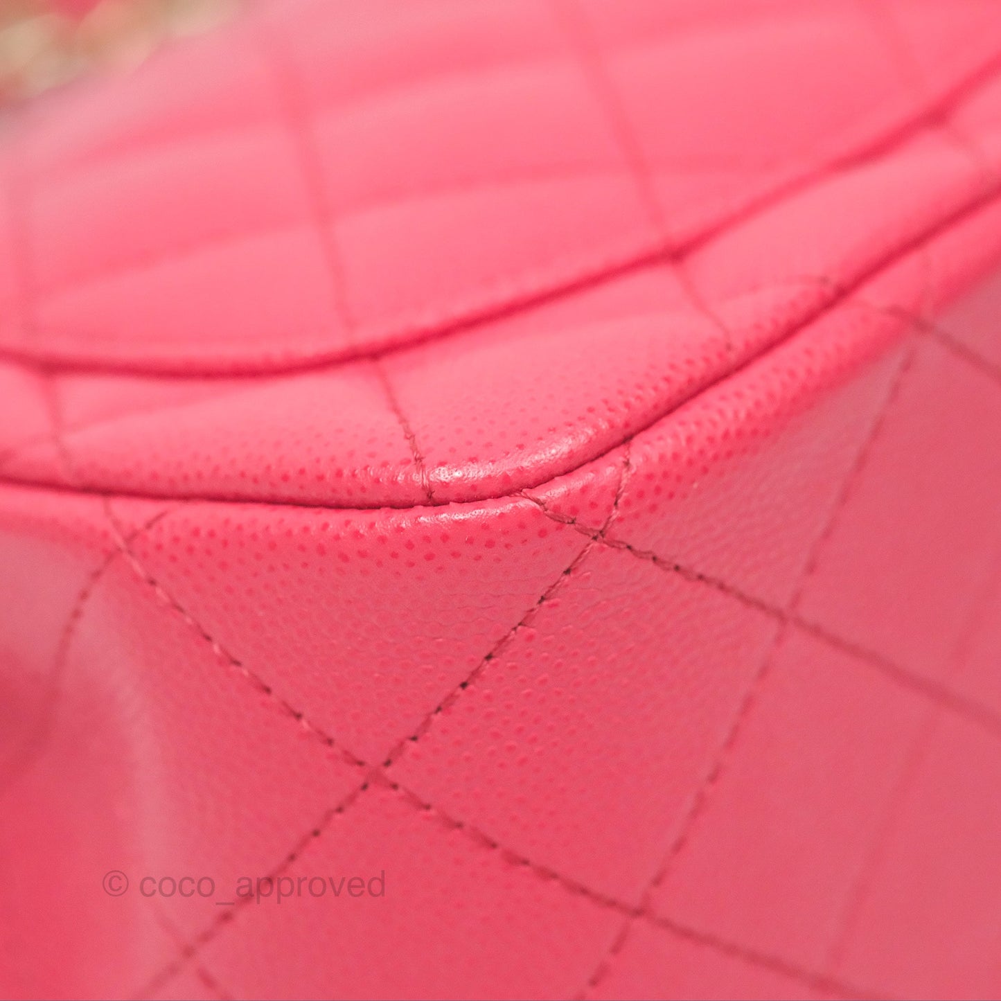 Chanel Mini Square Pink Caviar Gold Hardware 17C