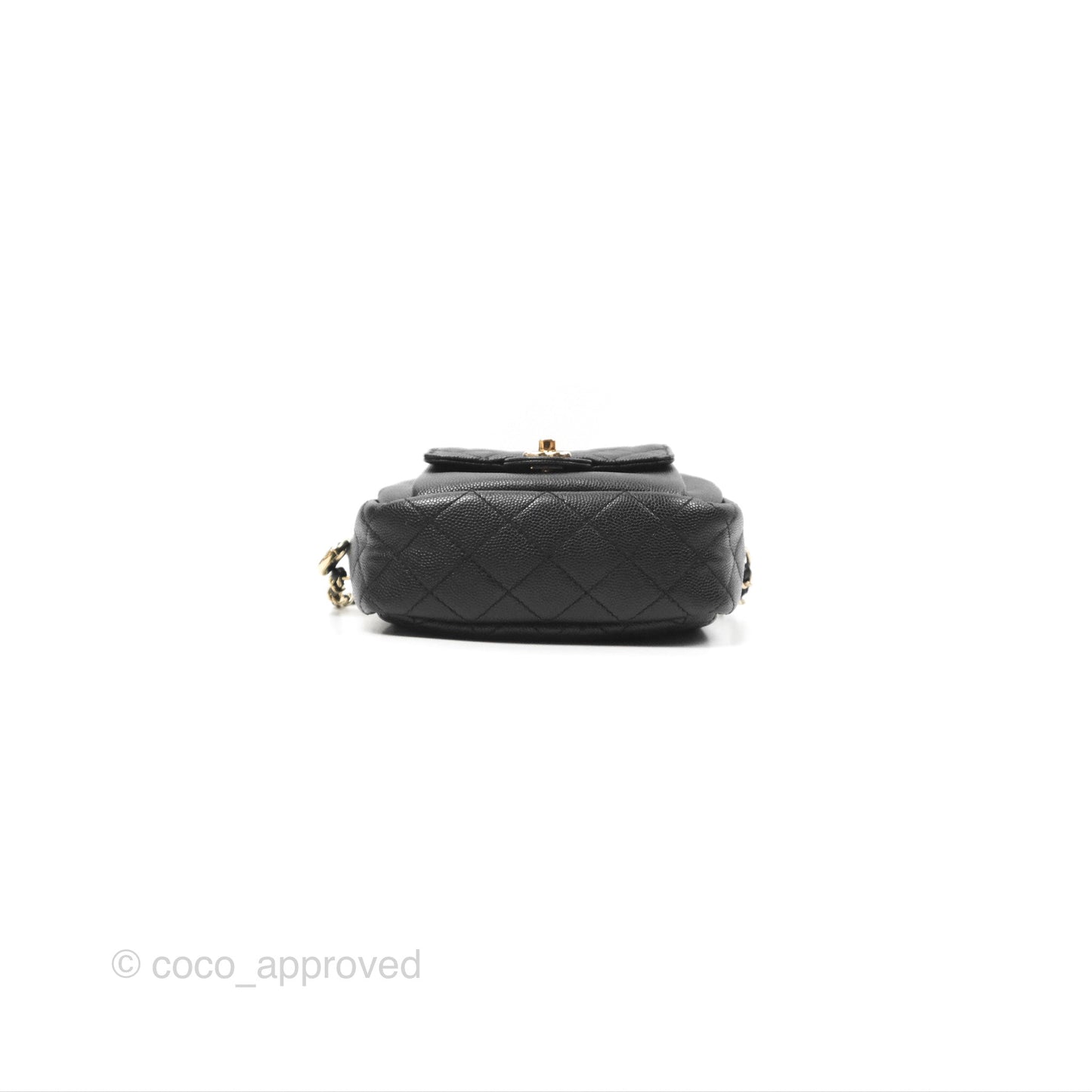 Chanel CC Day Camera Bag Black Caviar Gold Hardware