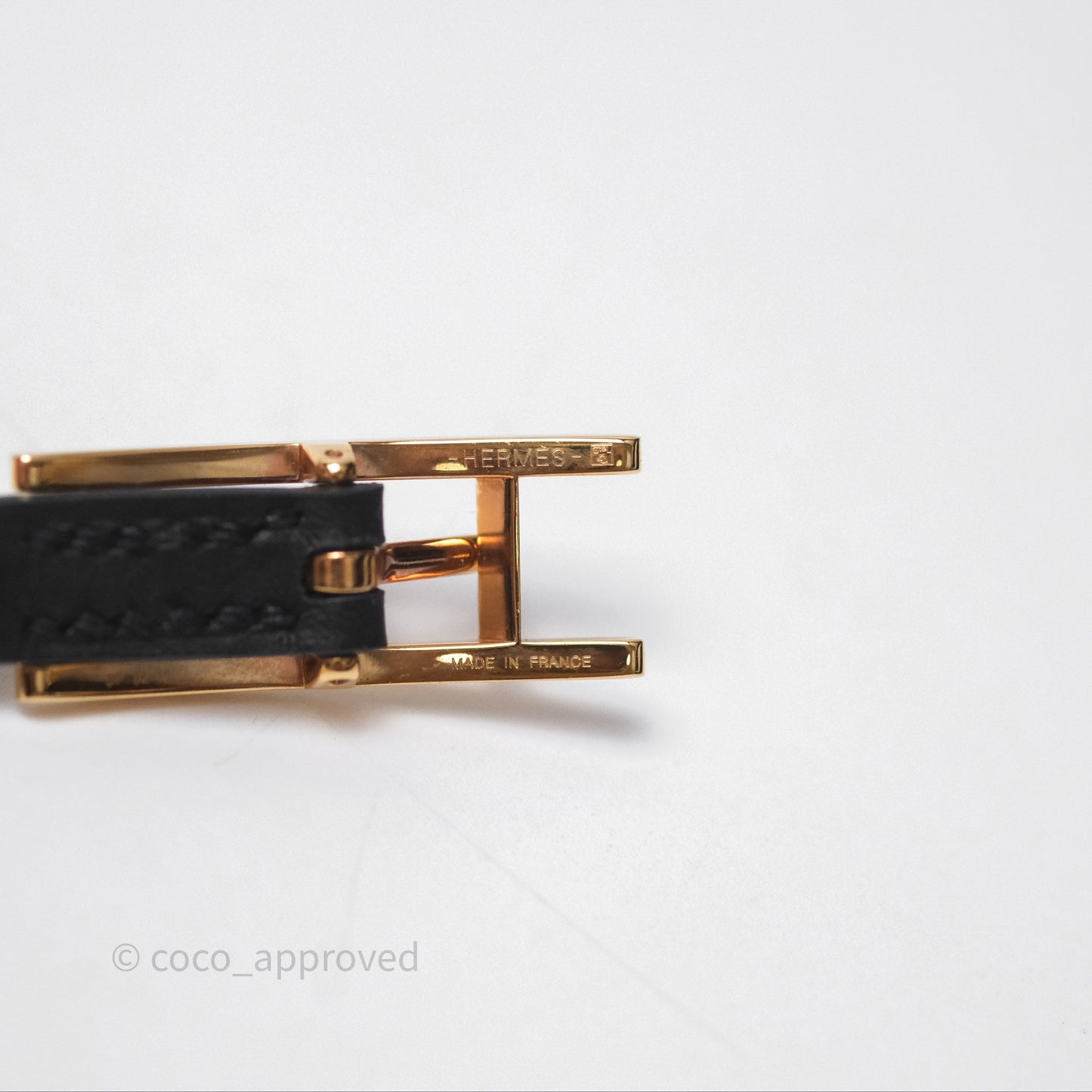 Hermès Behapi Double Tour Bracelet in Fauve 34 / Noir 89 Calfskin Gold Hardware
