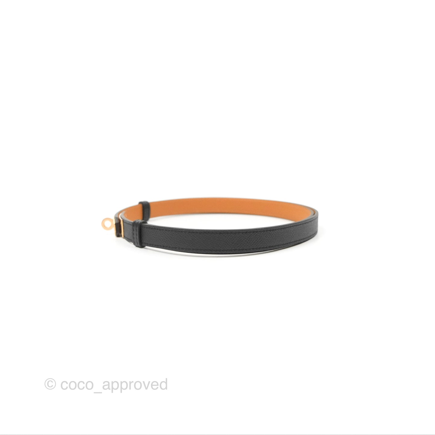 Hermès Kelly 18 Belt Black Epsom Rose Gold Hardware
