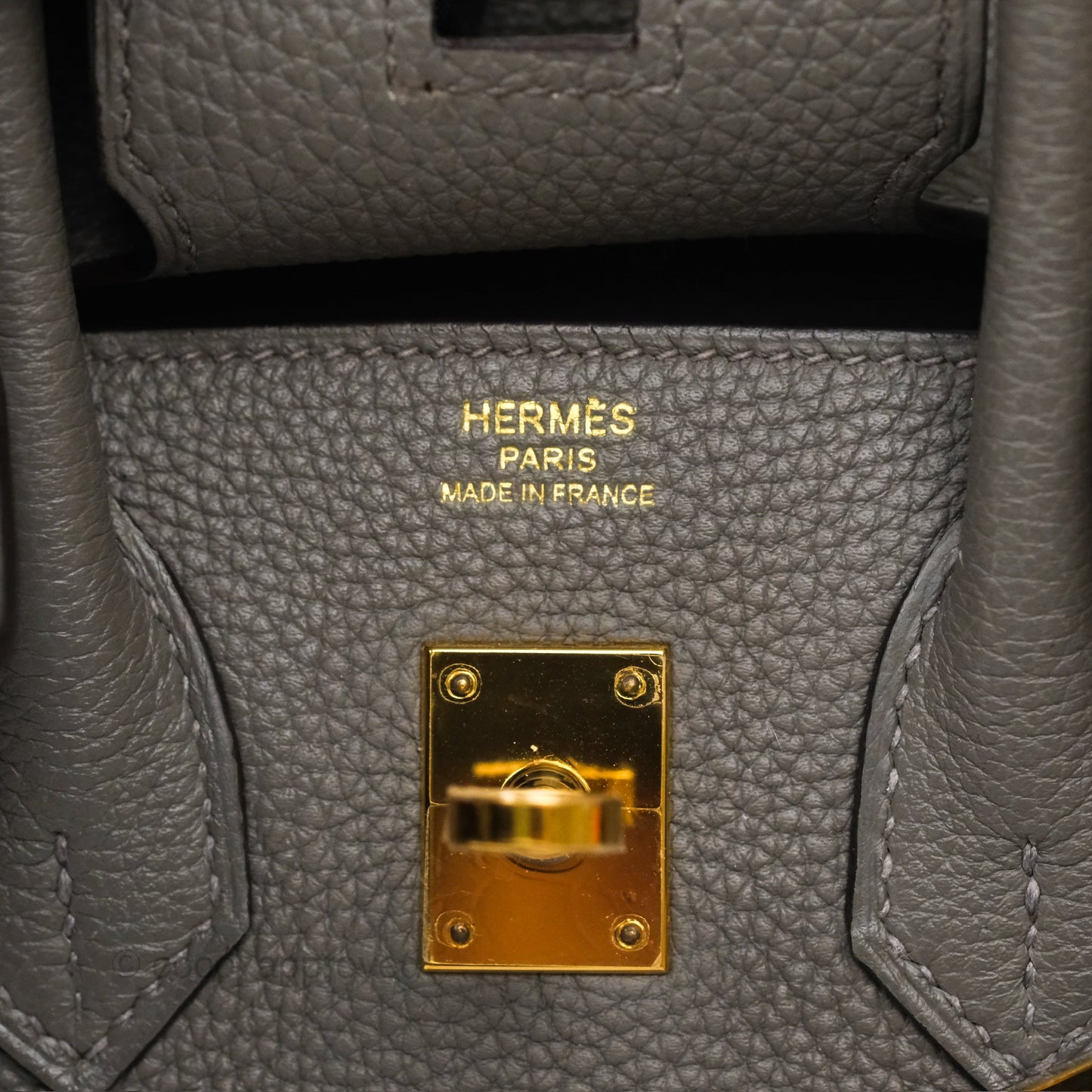 Hermès Birkin 25 Retourne Gris Meyer 0L Togo Gold Hardware