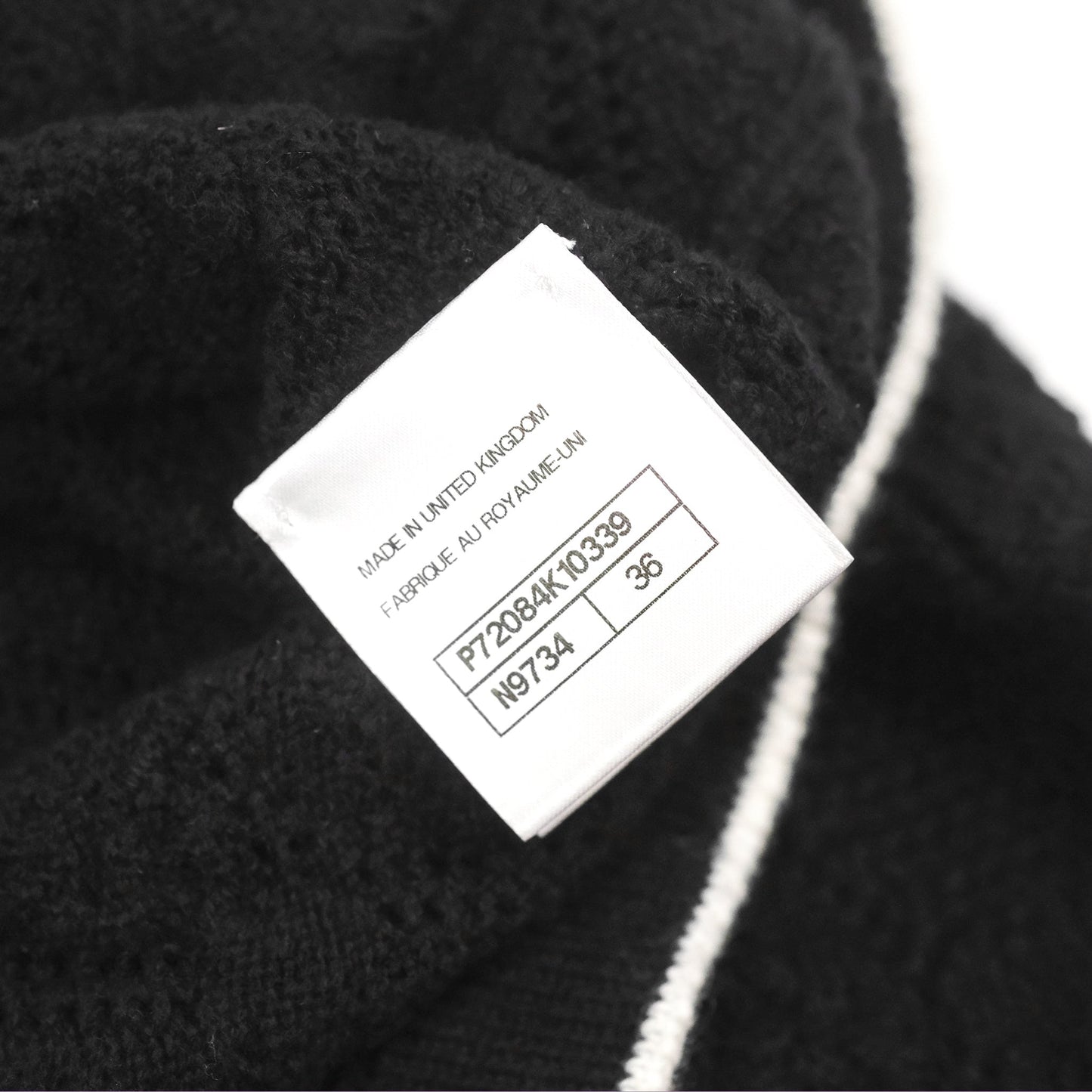 Chanel Black & White Cashmere Cardigan 22C