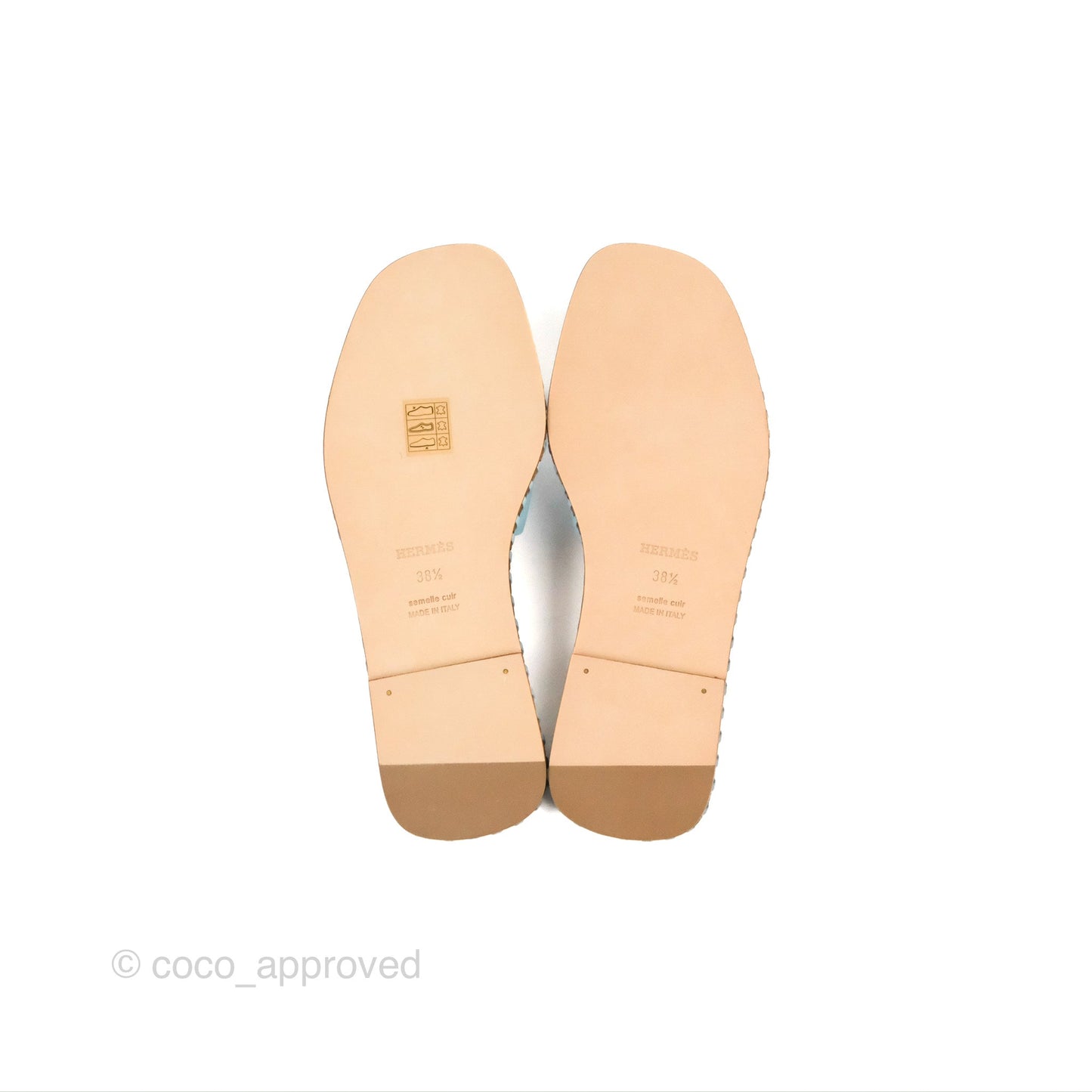 Hermès Oran Sandals in Bleu Size 38.5