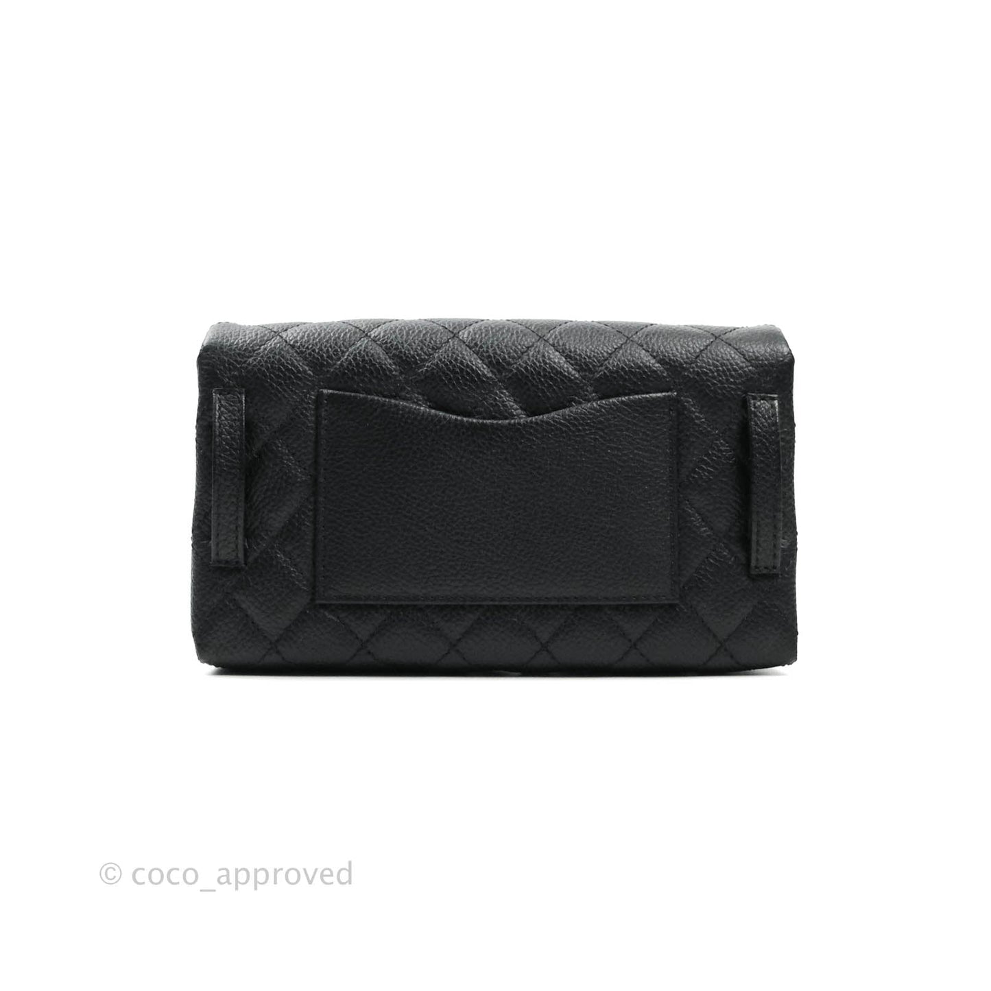 Chanel Reissue Quilted Caviar Belt Bag Black Silver Hardware