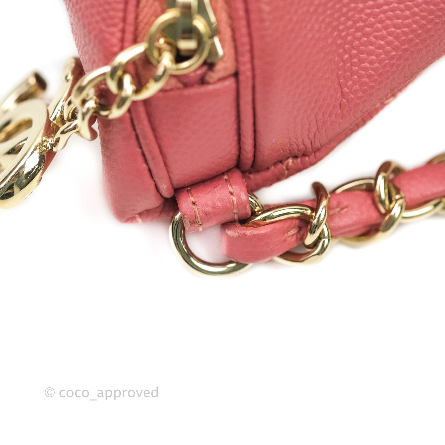 Chanel Quilted Business Affinity Waist Belt Bag Pink Caviar Gold Hardware