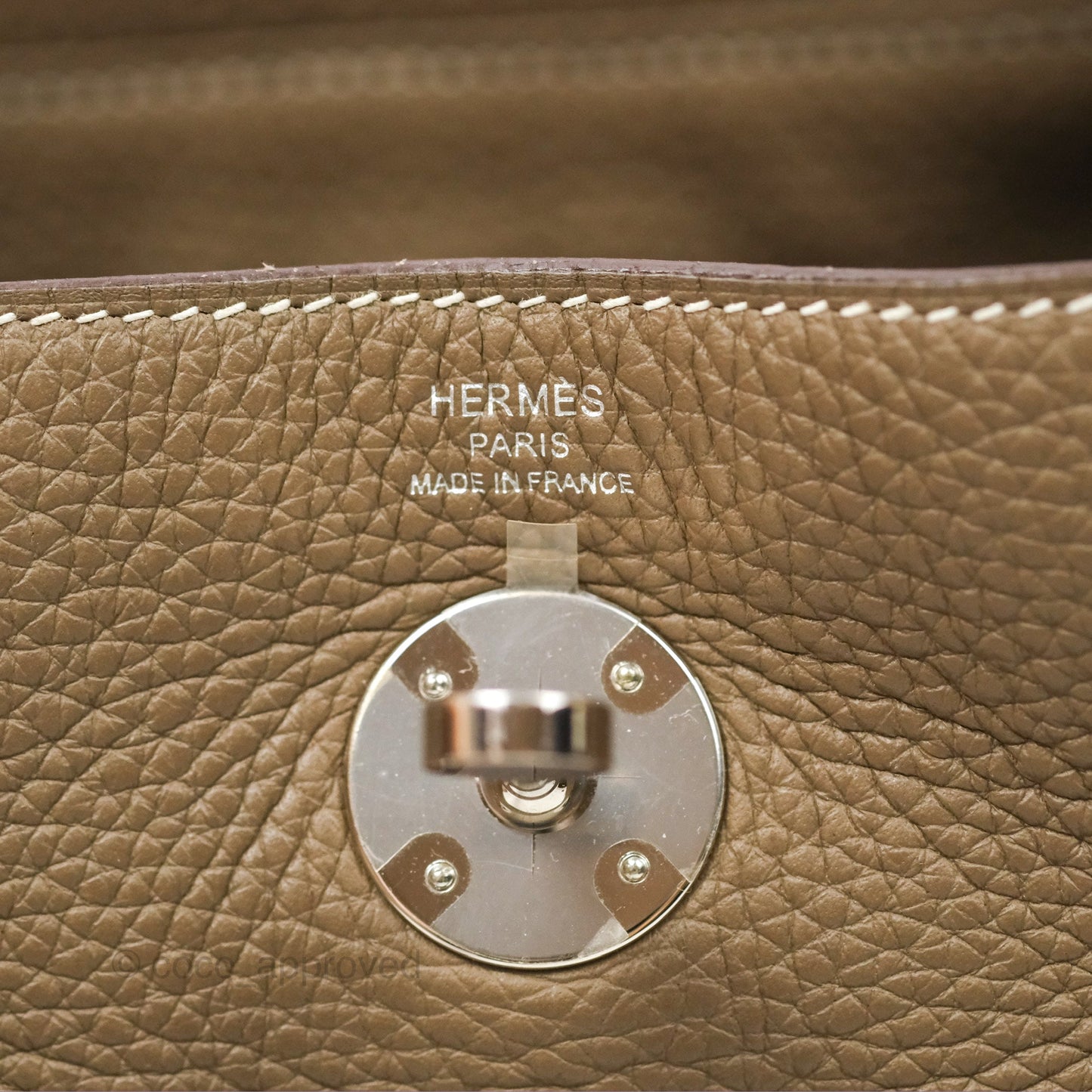 Hermès Lindy 26 Etoupe Clemence Palladium Hardware
