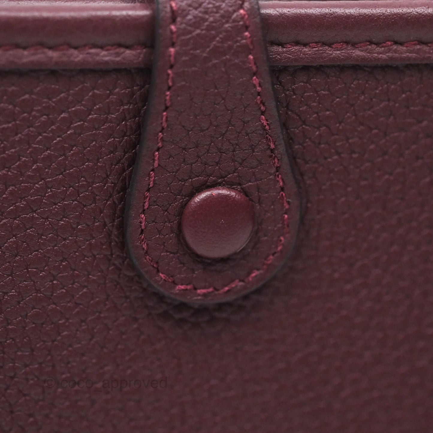 Hermès Mini Evelyne 16 Bordeaux 57 Taurillon Maurice Palladium Hardware