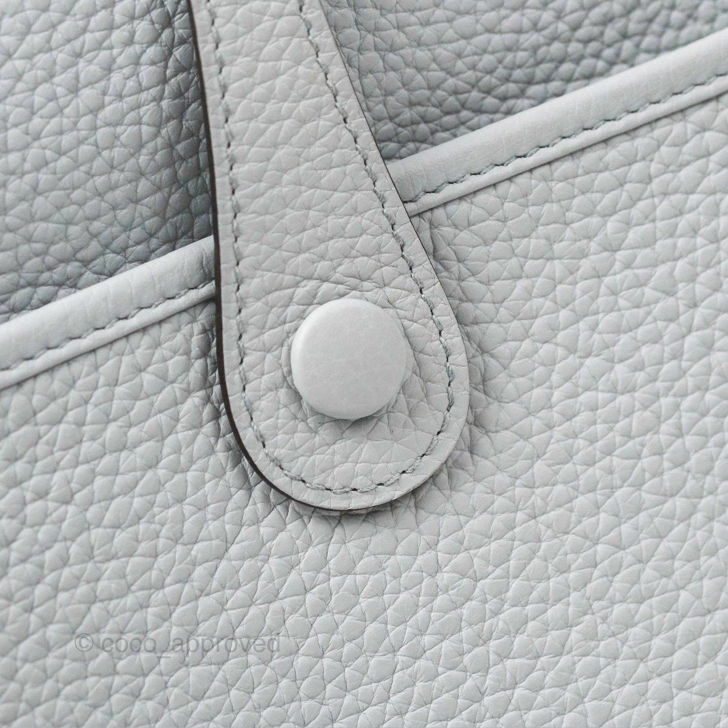 Hermes Evelyne III 29 Bleu Pale Clemence Palladium Hardware
