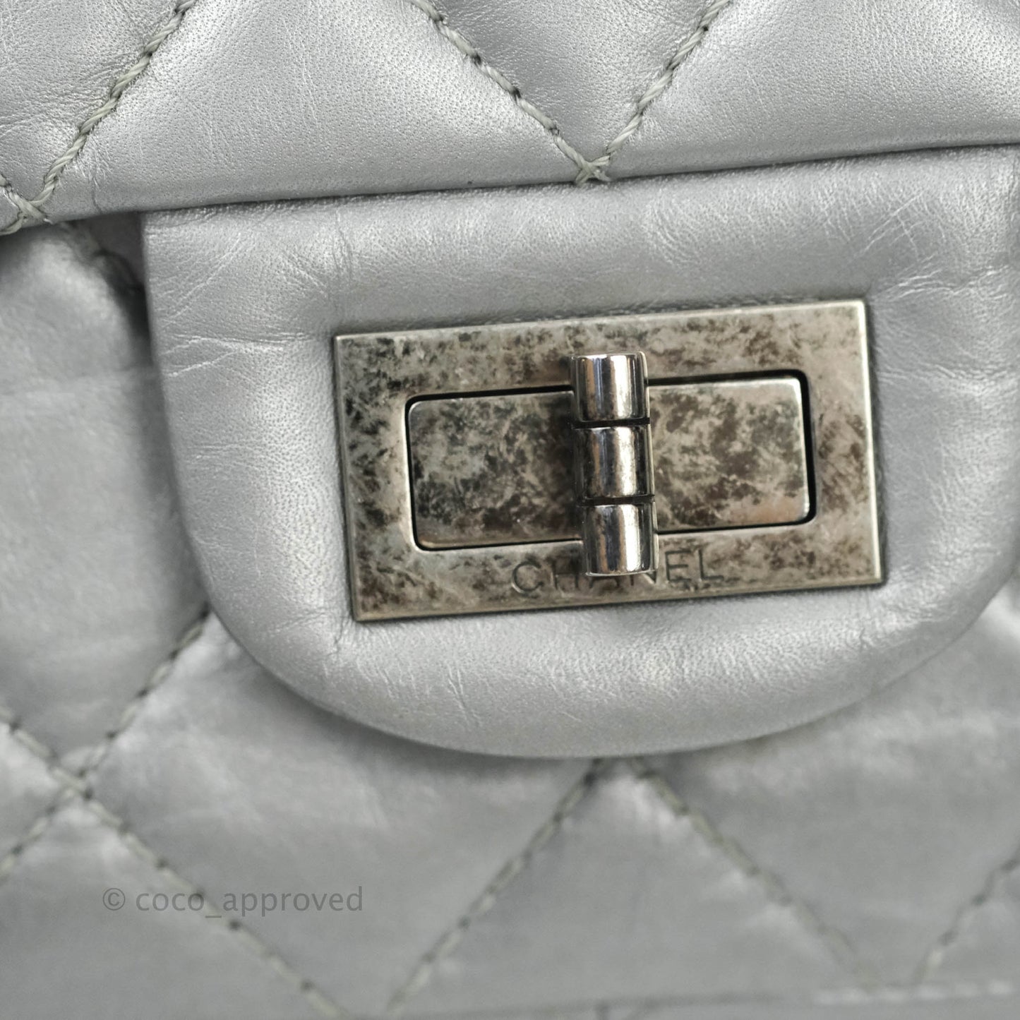 Chanel Reissue 227 Quilted Aged Calfskin Silver Ruthenium Hardware