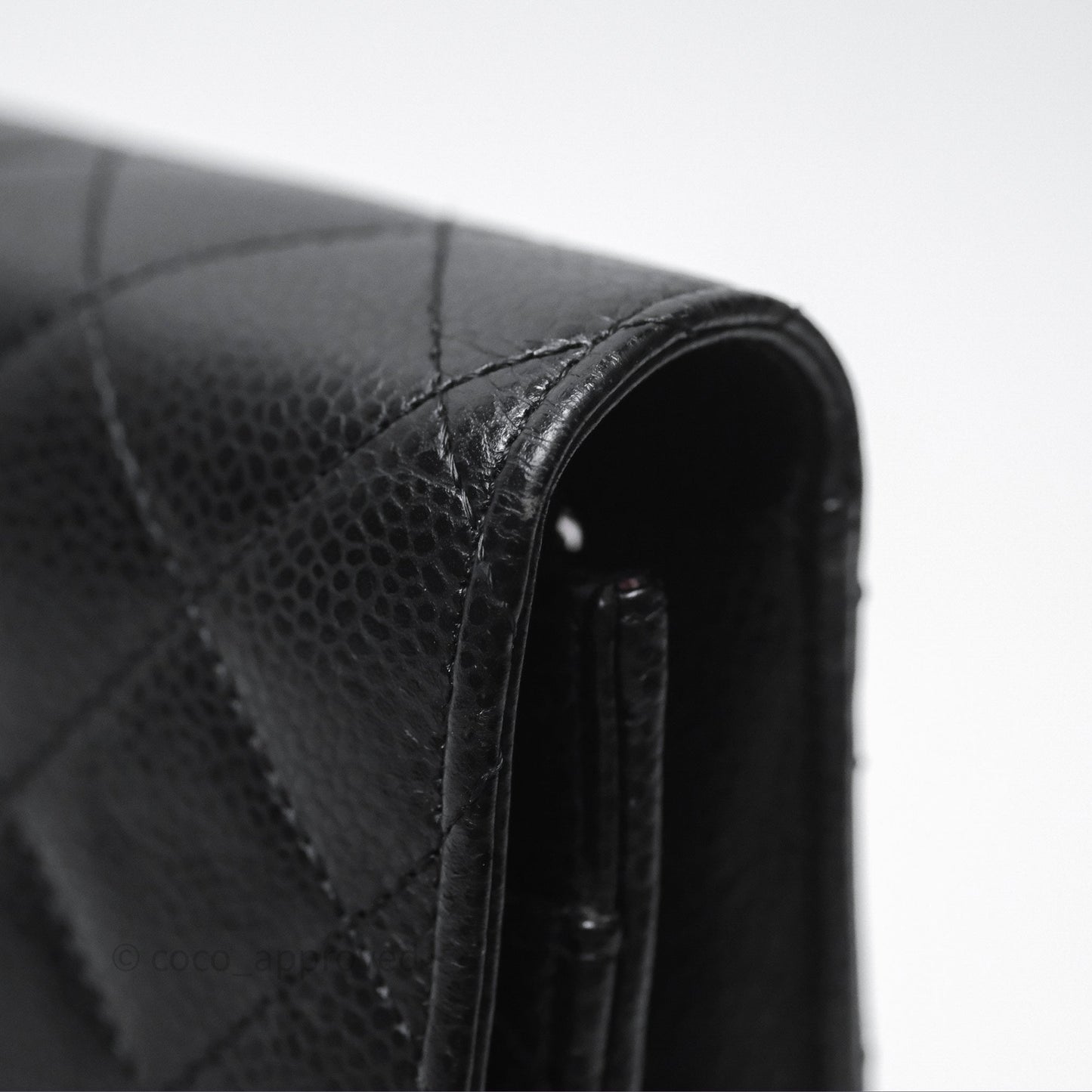 Chanel Quilted WOC Black Caviar Silver Hardware