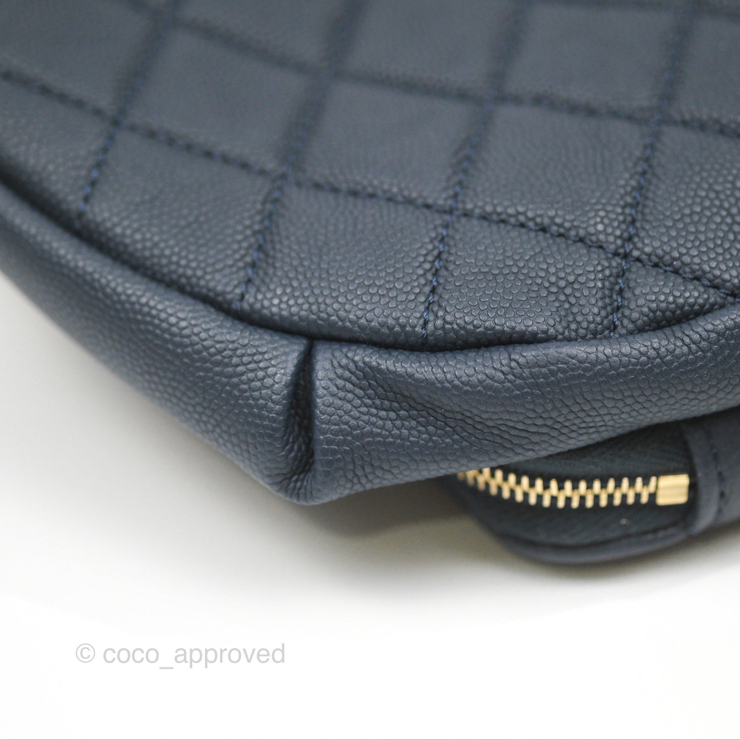 Chanel Business Affinity Waist Belt Bag Navy Caviar Gold Hardware