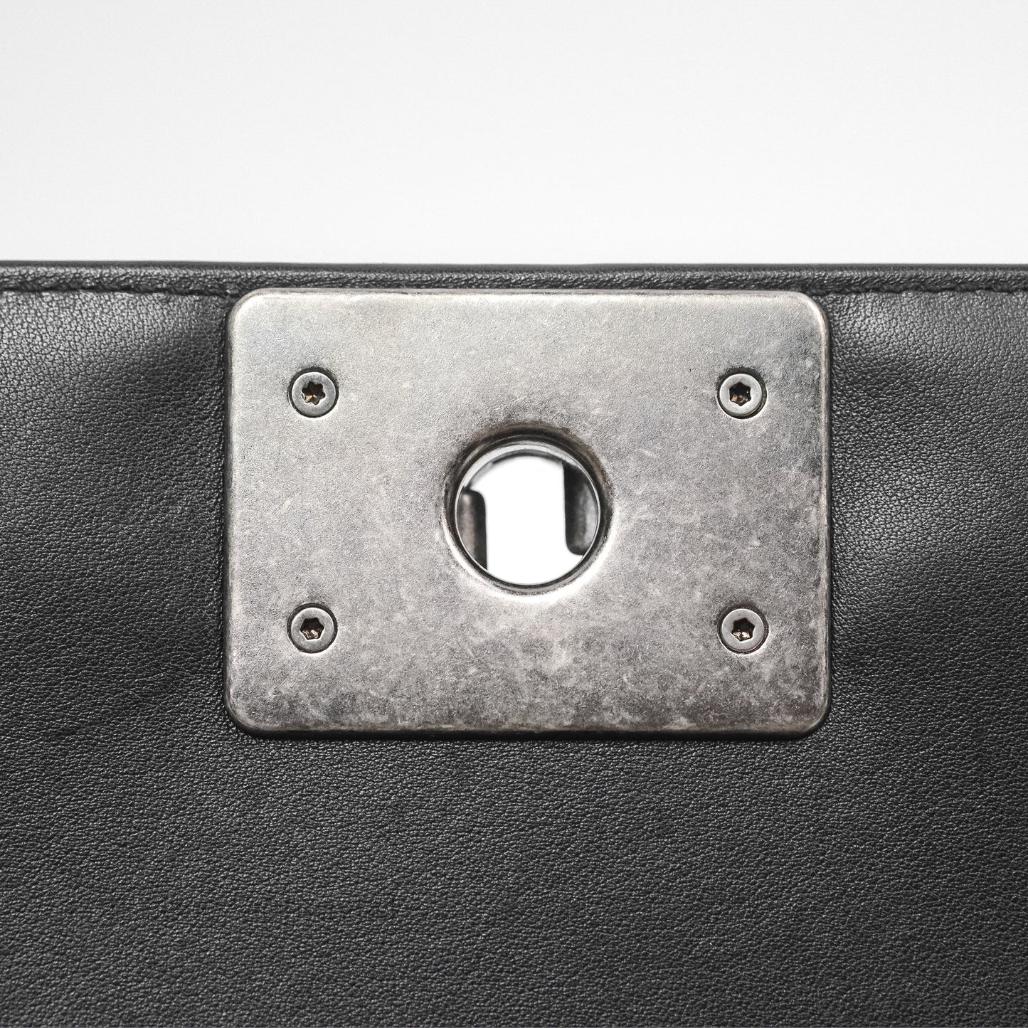 Chanel Medium Boy Quilted Black Calfskin Ruthenium Hardware