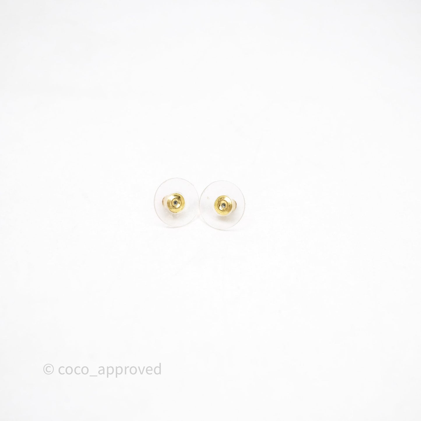 Chanel CC Hoop Logo Crystals Gold Earrings 22S