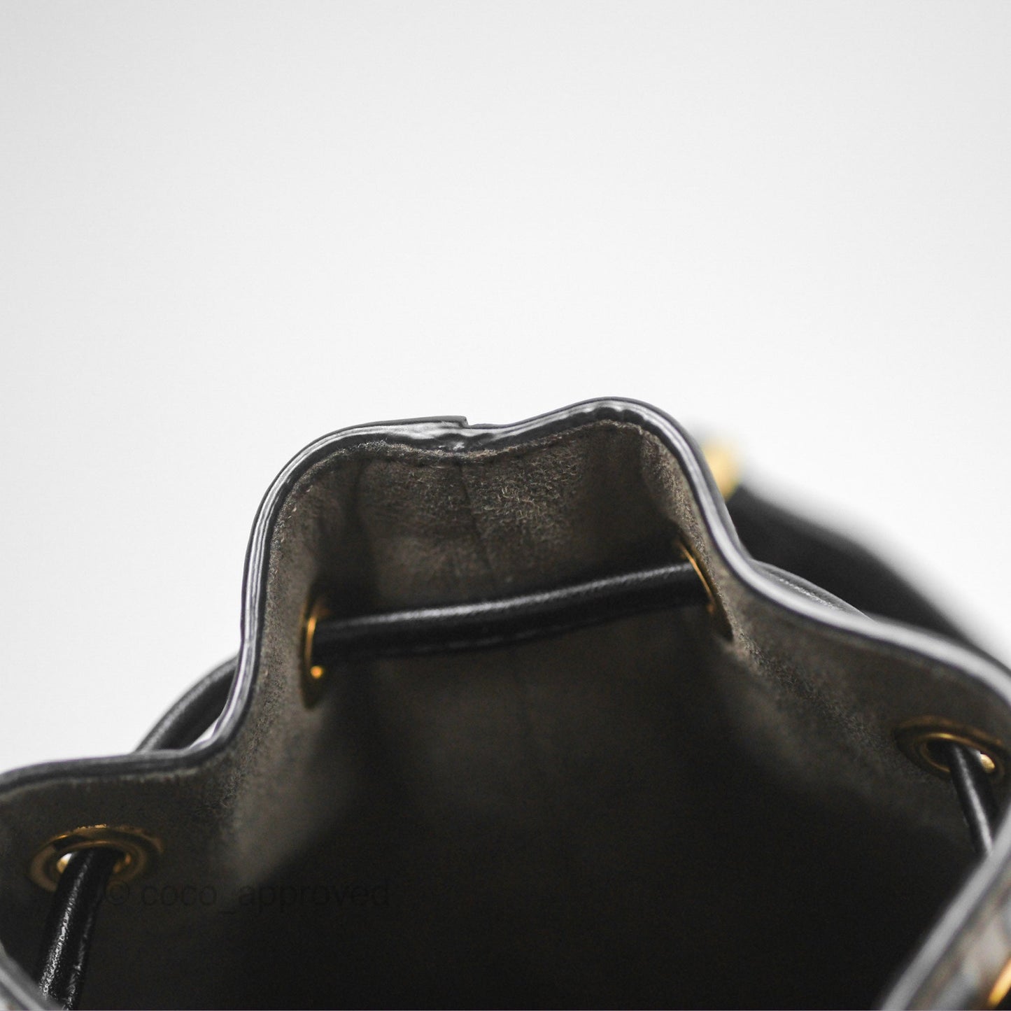 Fendi Mini Mon Tresor Bucket Bag FF Motif Brown