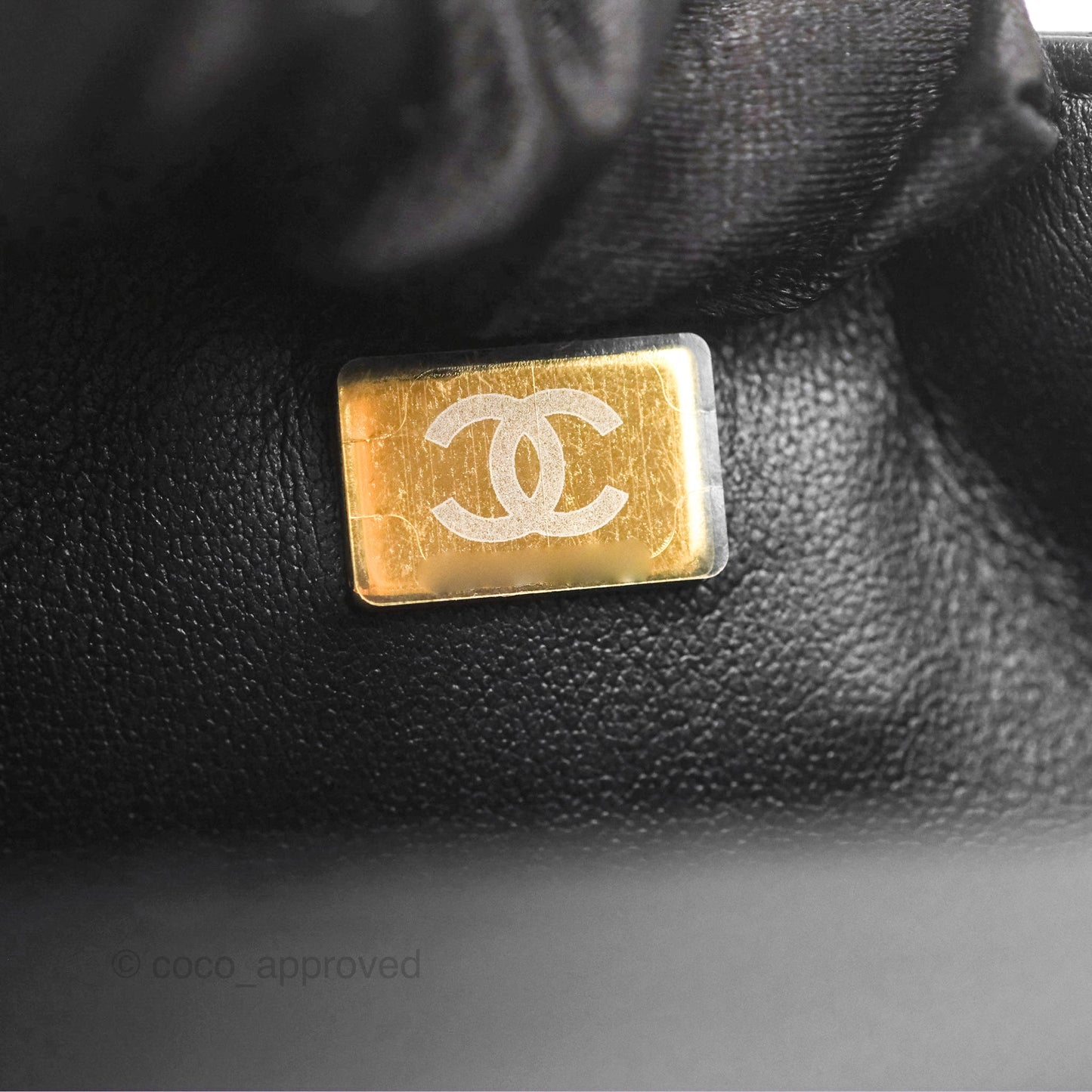 Chanel Mini Square Black Lambskin Gold Hardware