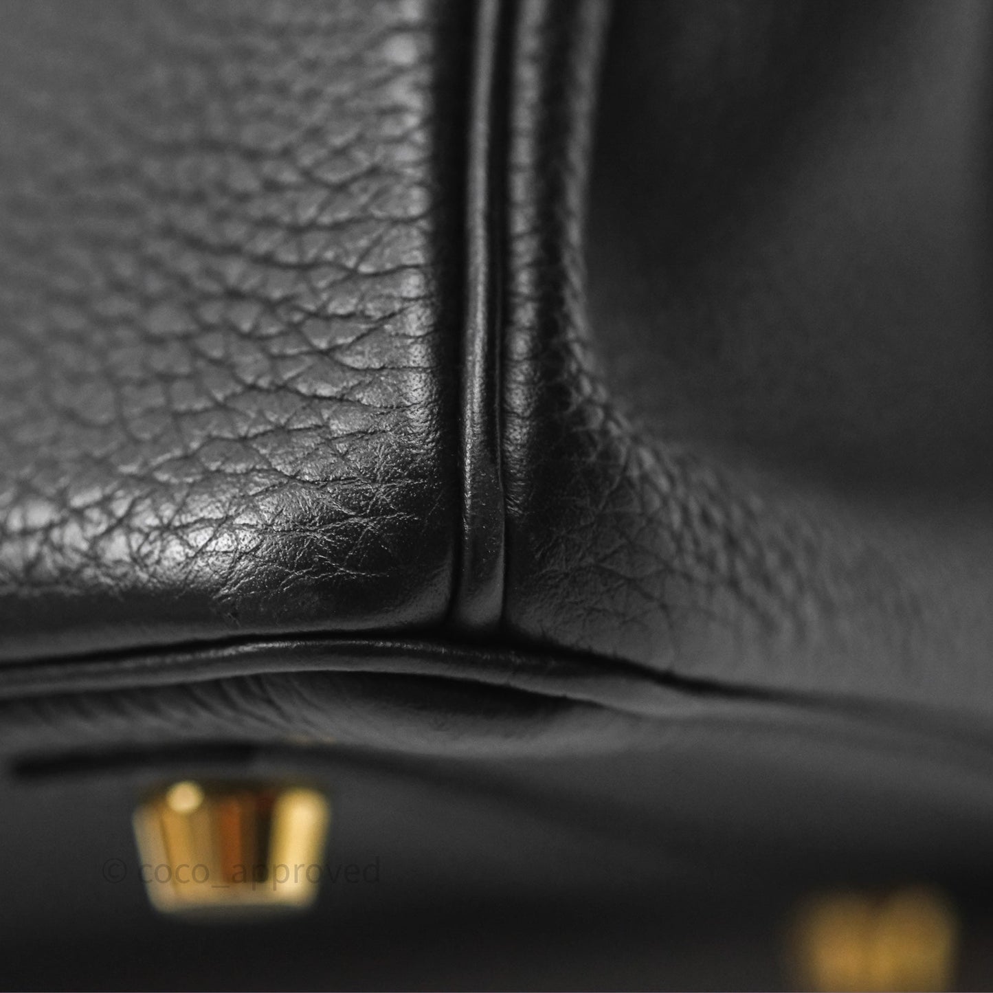 Hermès Retourne Birkin 25 Noir Togo Gold Hardware