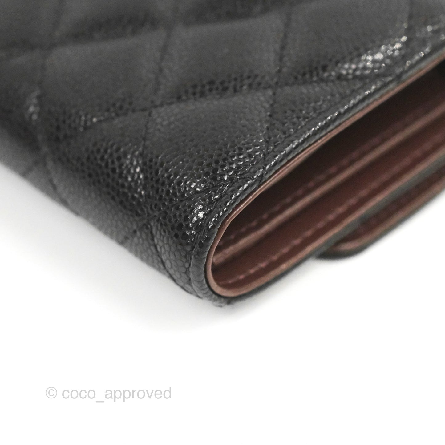 Chanel Classic Short Flap Wallet Black Caviar Gold Hardware