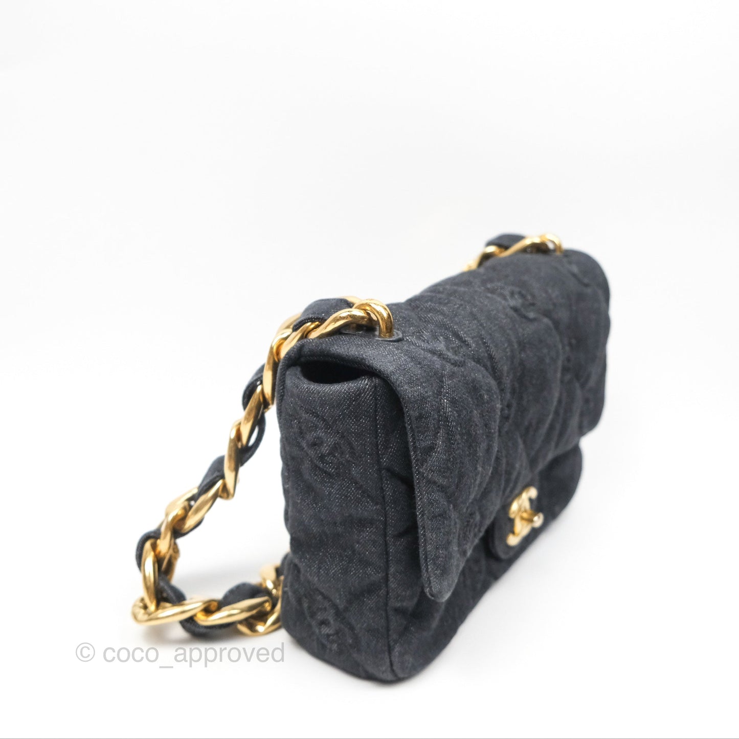 Chanel Medium Funky Town Flap Denim Aged Gold Hardware 22S