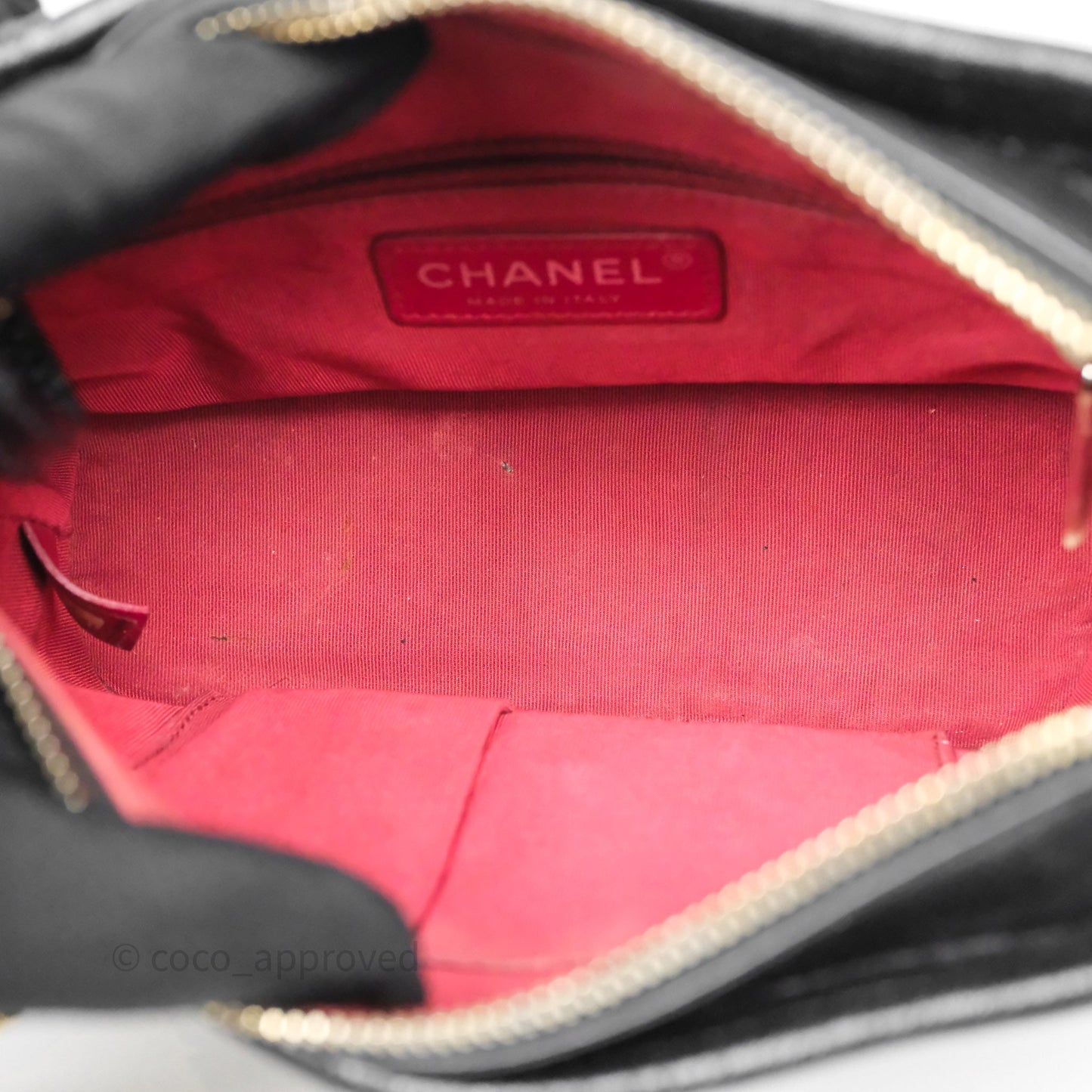 Chanel Small Gabrielle Hobo Quilted Black Aged Calfskin