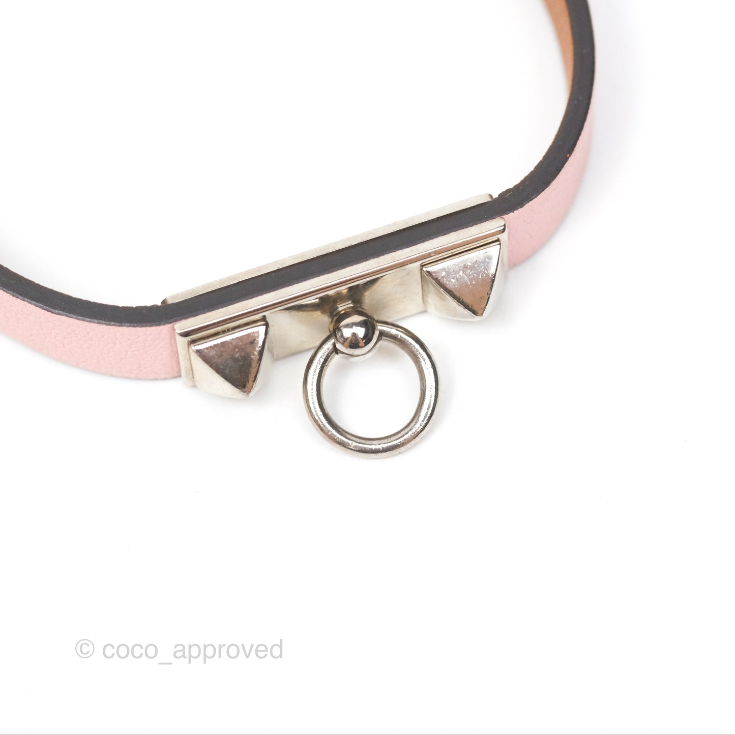 Hermès Rivale Mini Bracelet Rose Sakura Swift Palladium Hardware