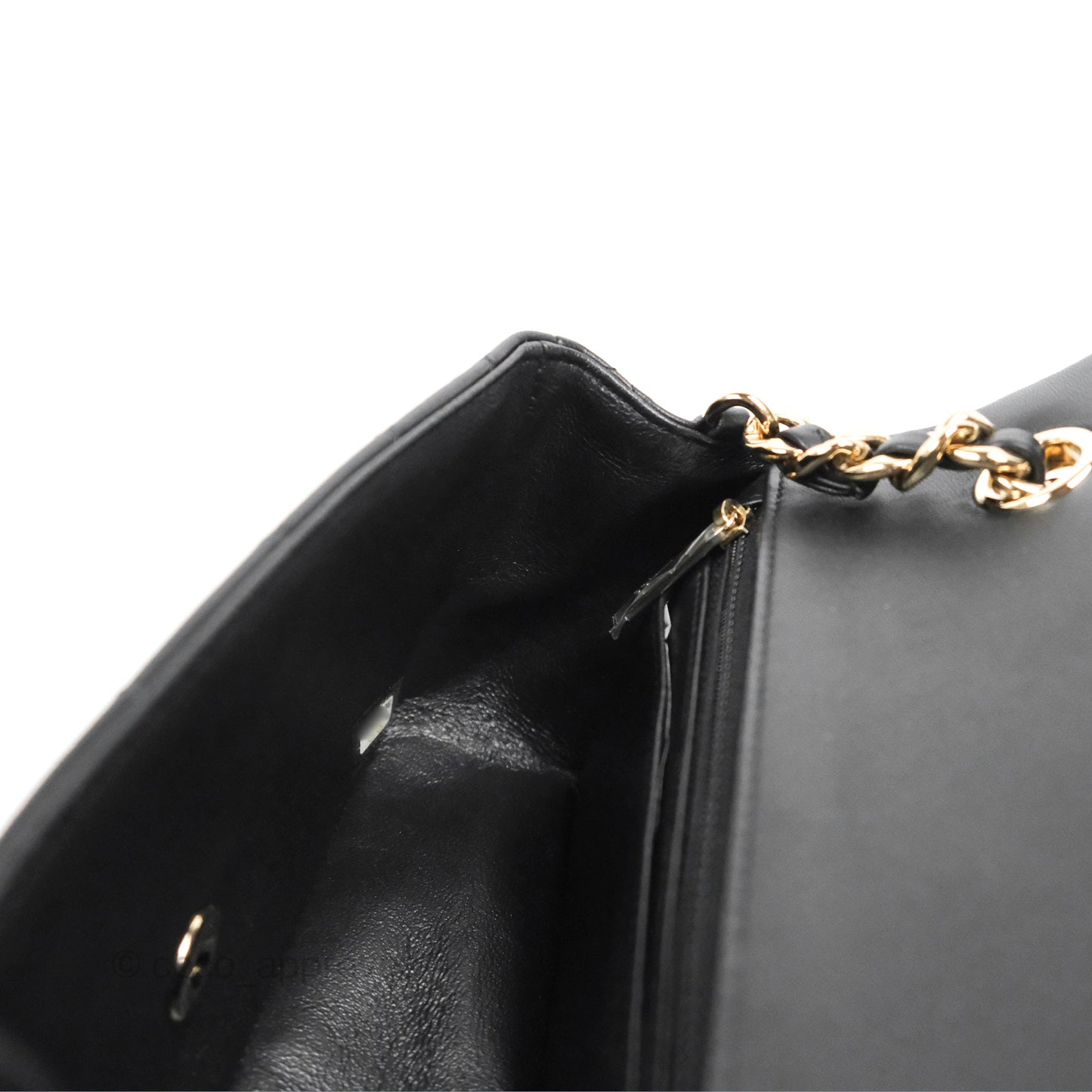 Chanel Quilted Mini Rectangular Lambskin Black Flap With Charms Gold Hardware 21C