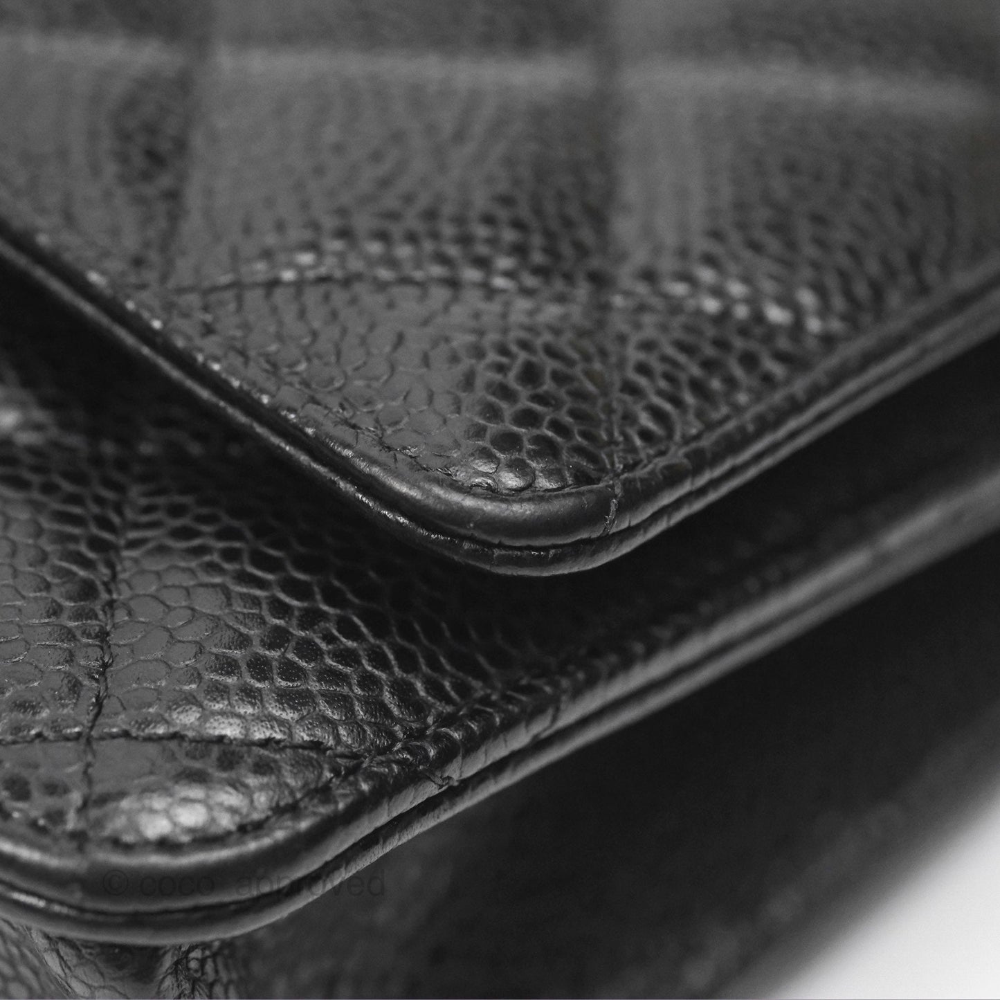 Chanel Classic Wallet on Chain WOC Quilted Black Caviar Gold Hardware