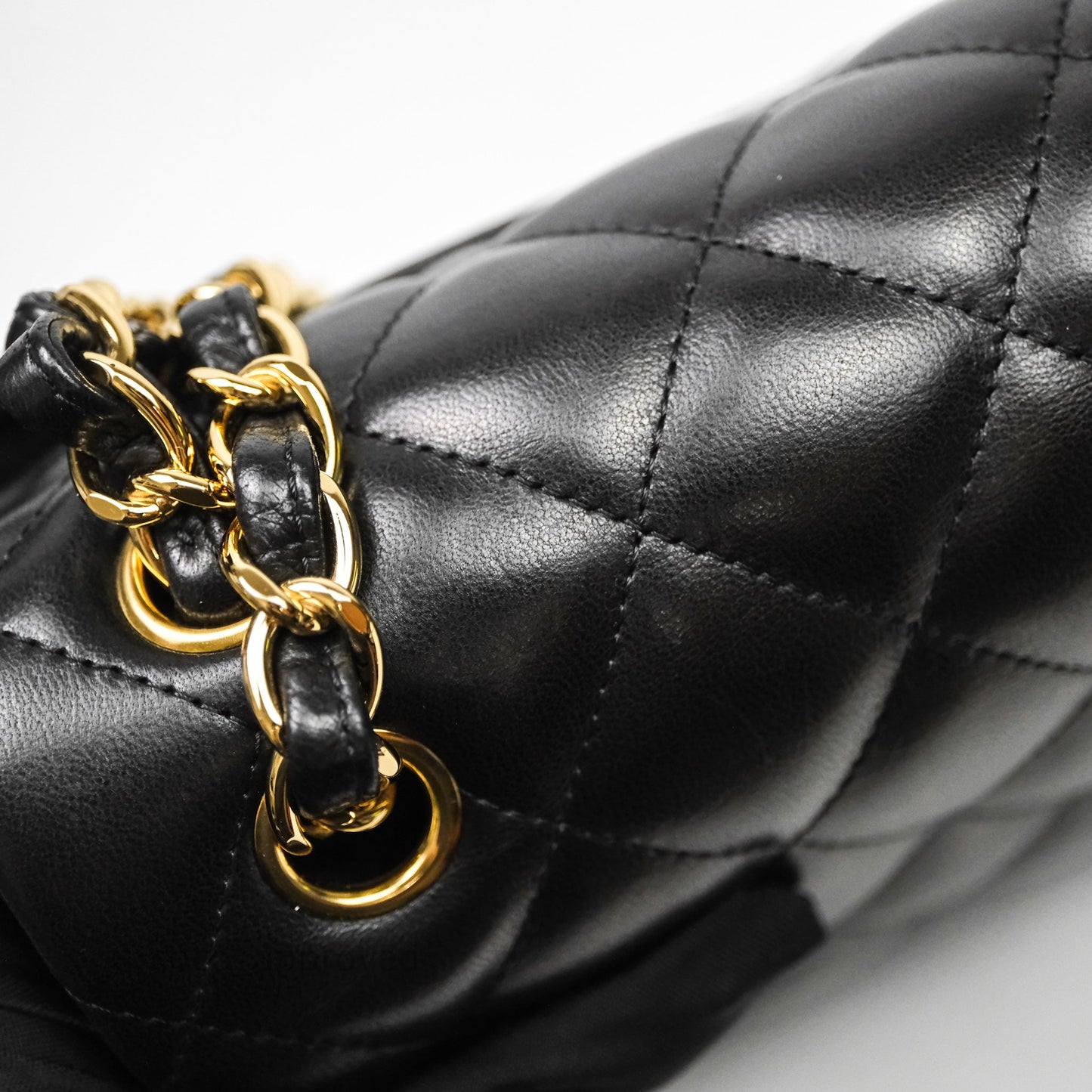 Chanel Jumbo Double Flap Quilted Black Lambskin Gold Hardware⁣⁣