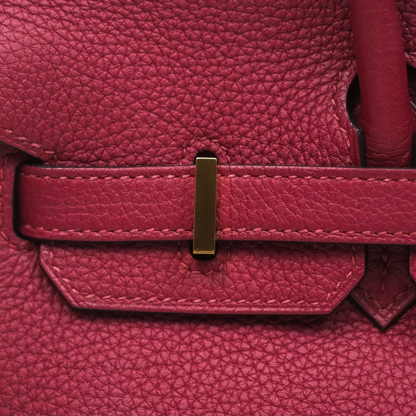 Hermès Birkin 25 Retourne Rouge Grenat Togo Gold Hardware