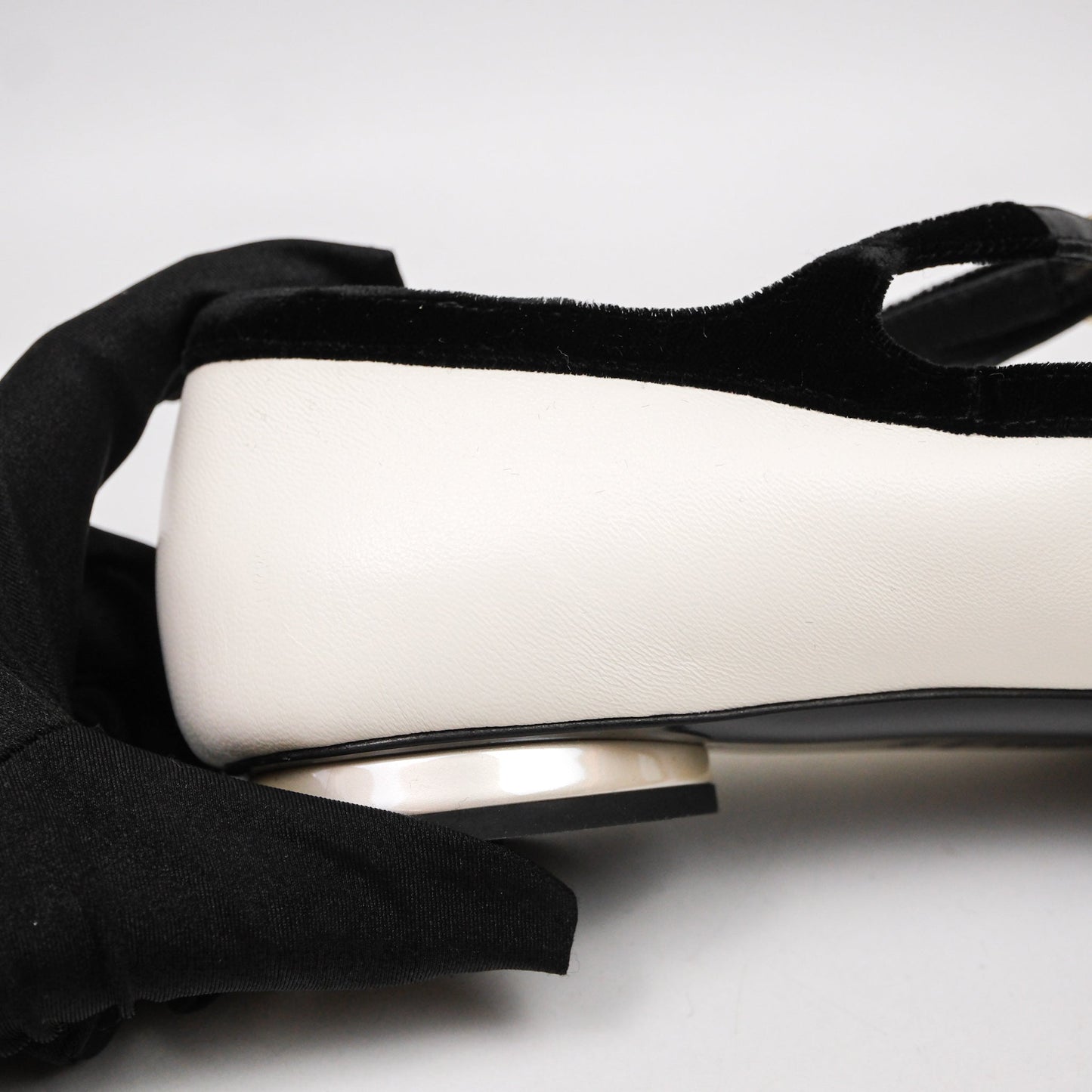 Chanel Mary Janes Flats White/Black Size 39.5