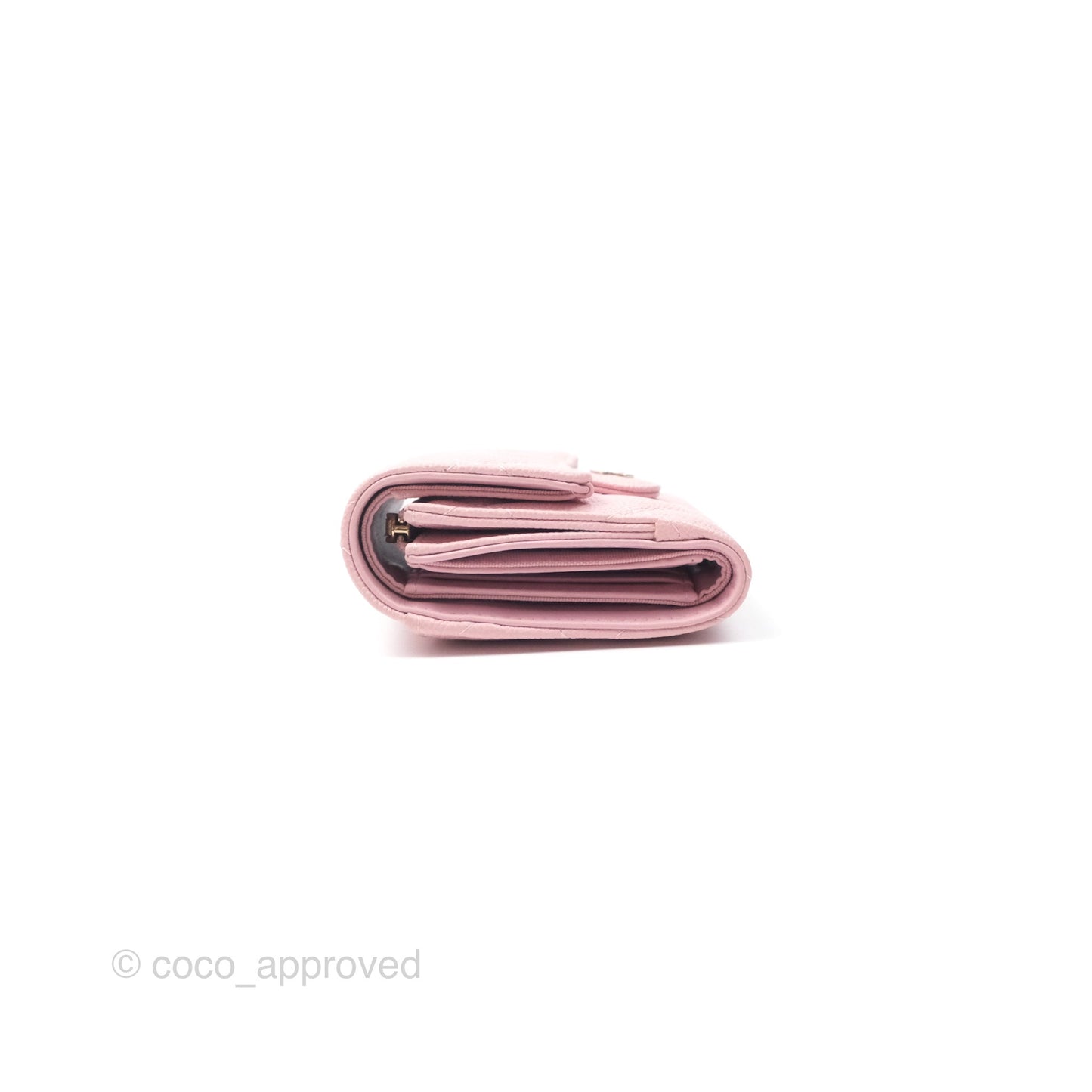 Chanel Classic Short Flap Wallet Pink Caviar Gold Hardware
