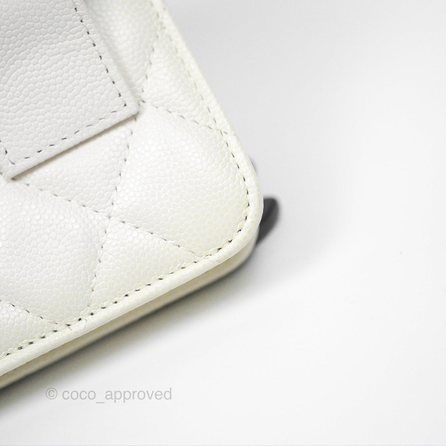 Chanel My Everything Belt Flap Card Holder White Caviar Incognito Hardware