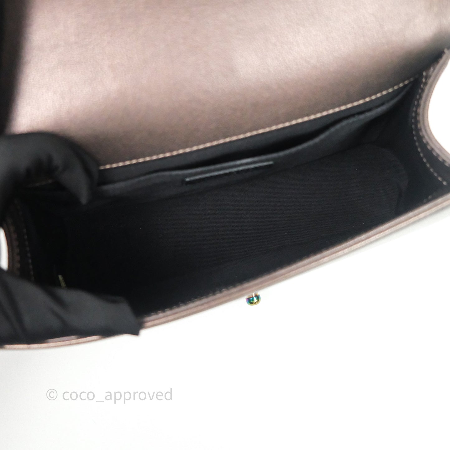 Chanel Quilted Medium Boy Iridescent Bronze Goatskin Rainbow Hardware