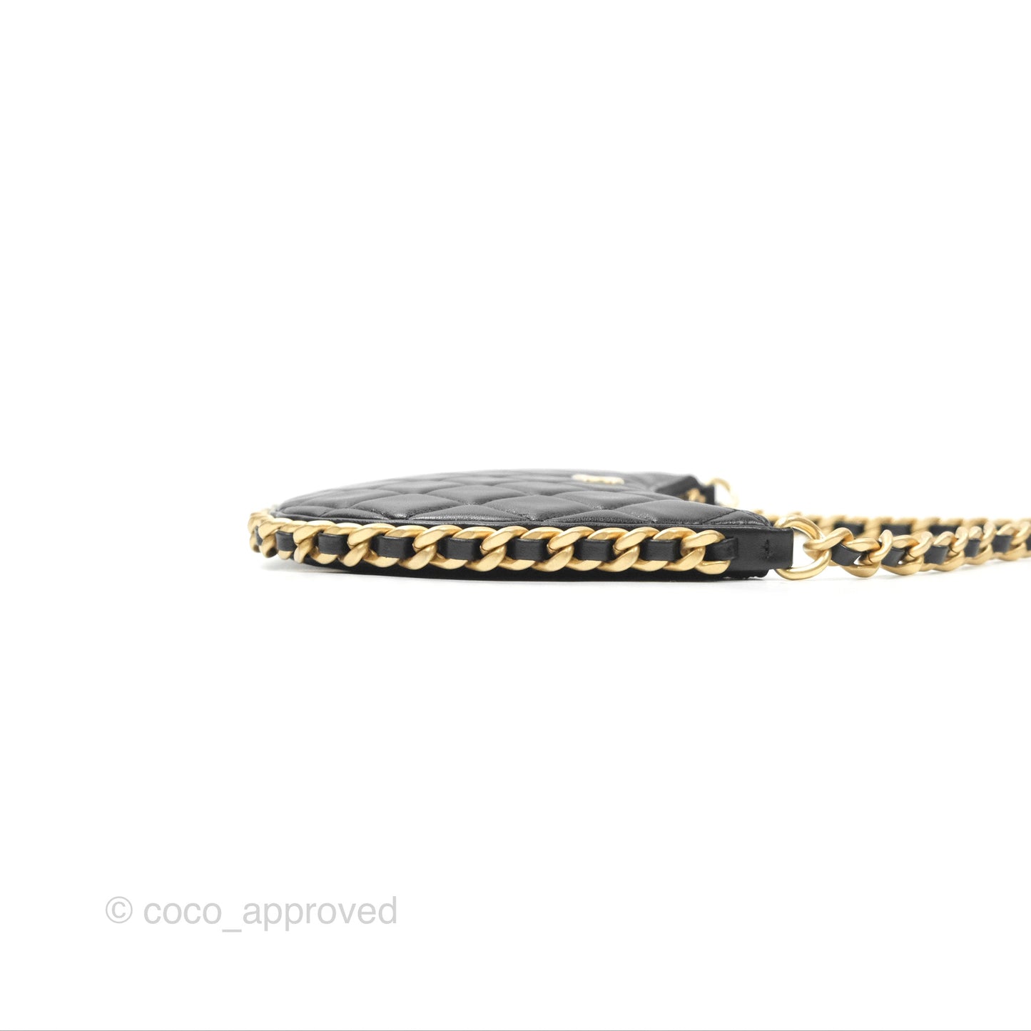 Chanel Chain Around Hobo Bag Black Lambskin Aged Gold Hardware 23B