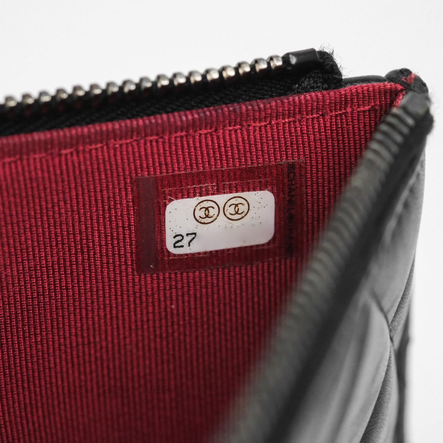 Chanel Quilted Gabrielle Zip Long Wallet Black