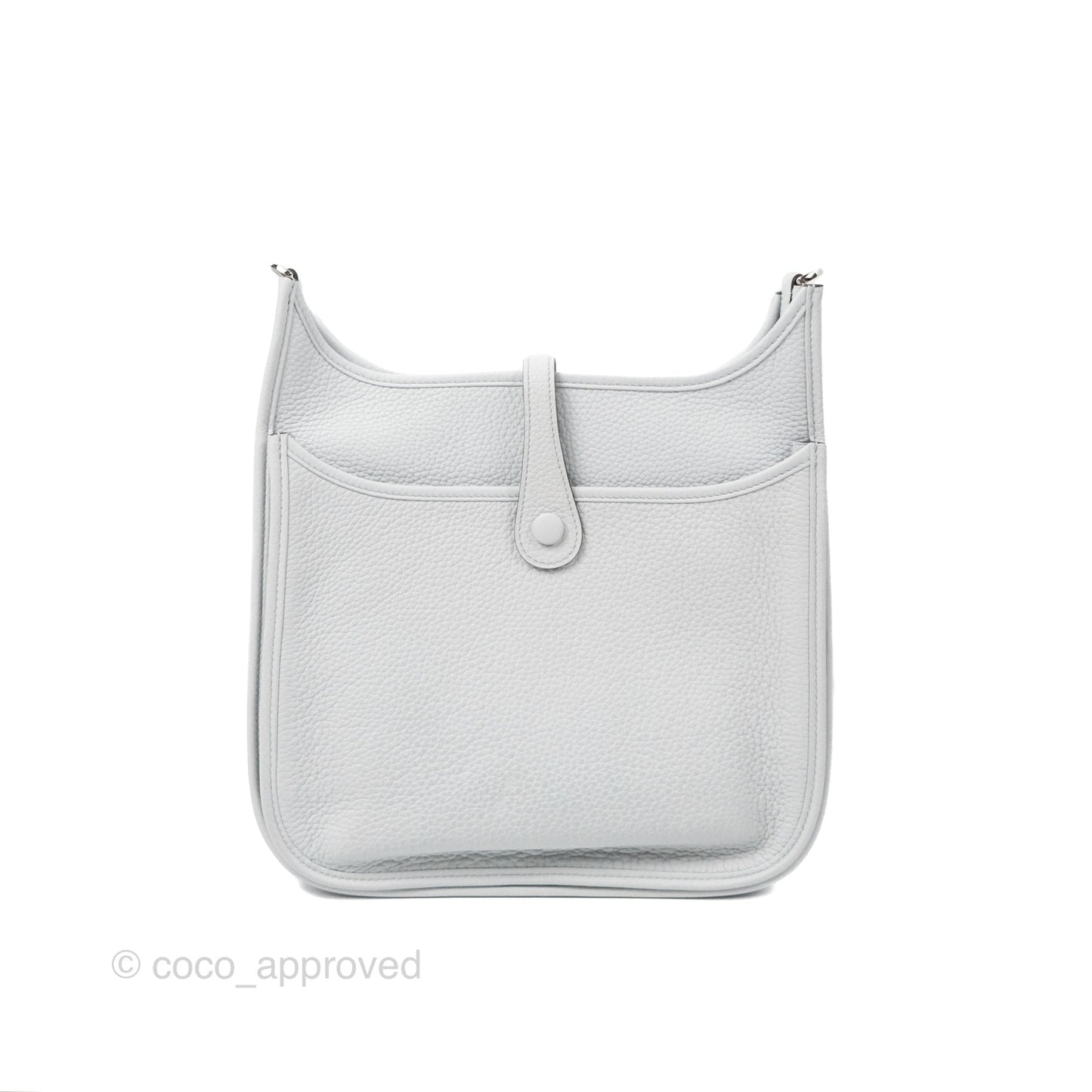 Hermes Evelyne III 29 Bleu Pale Clemence Palladium Hardware