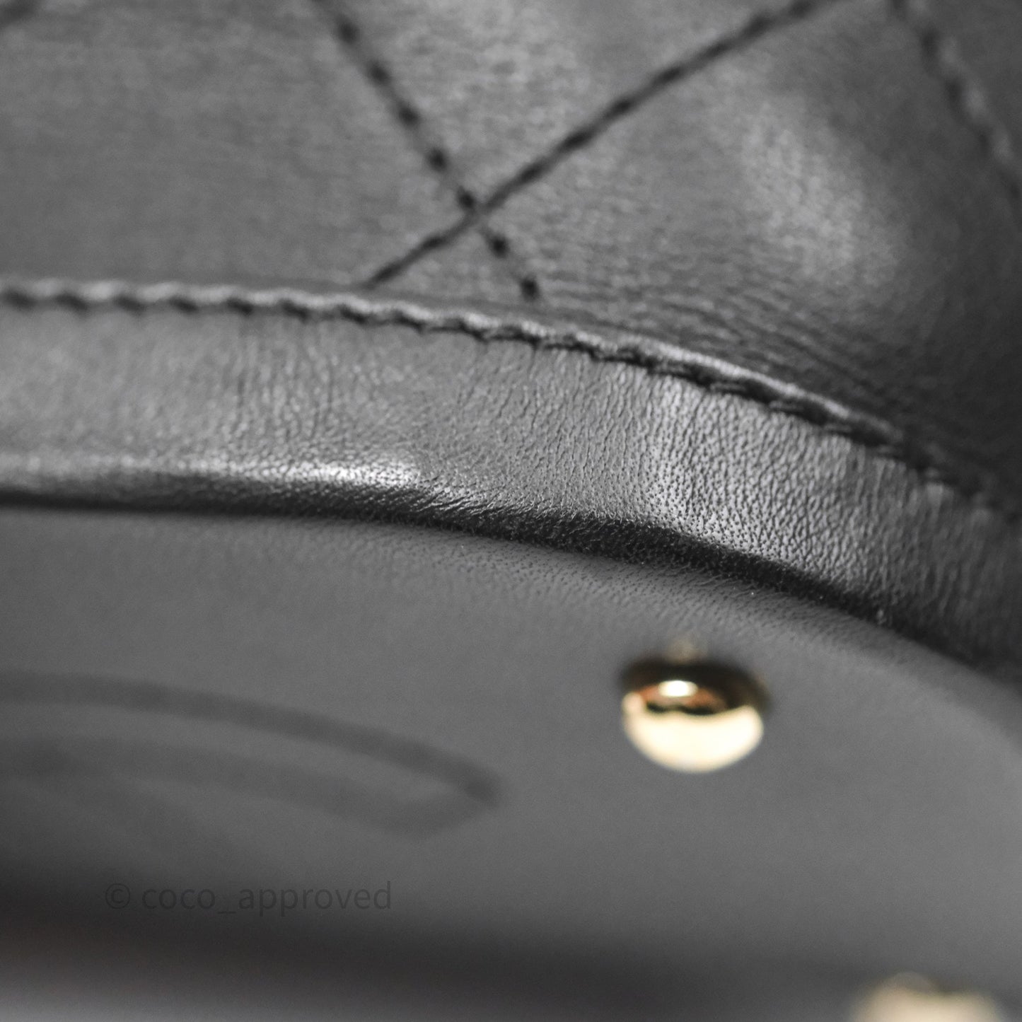 Chanel Quilted Drawstring Bucket Bag Black Calfskin Gold Hardware