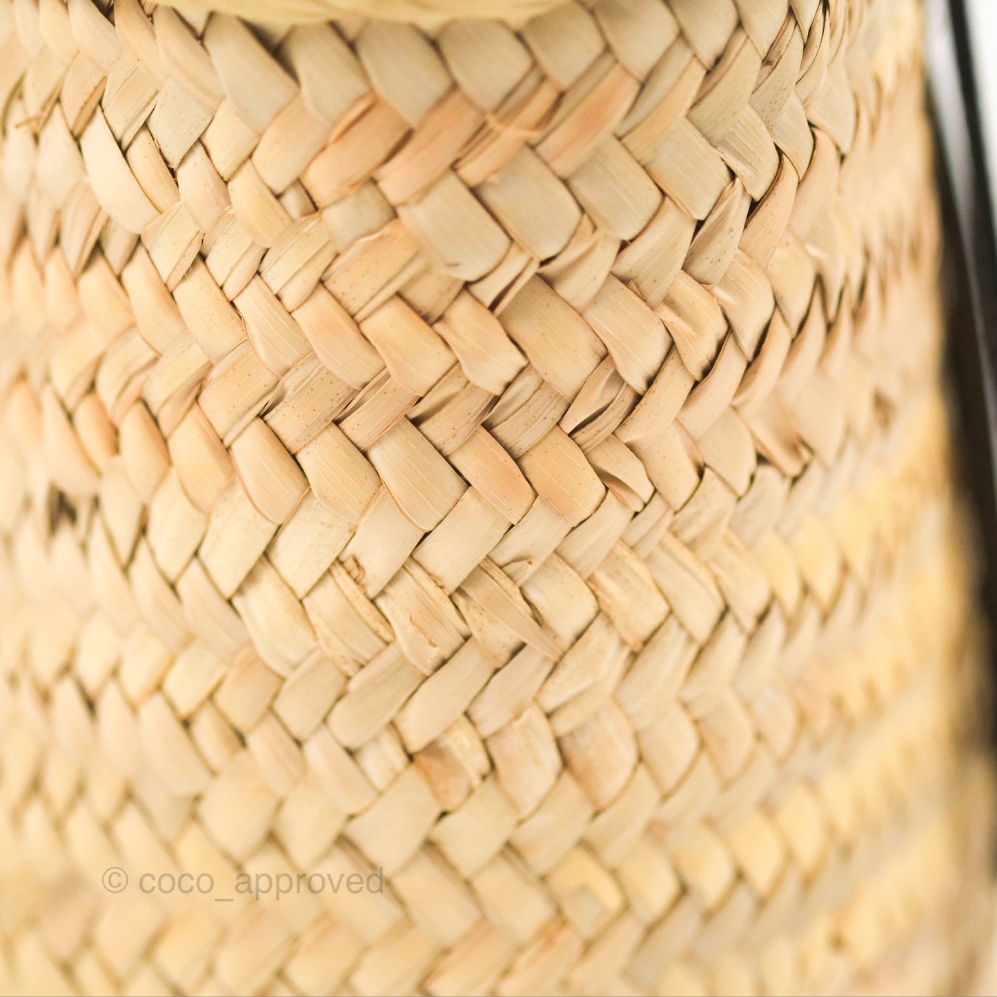 Loewe Small Basket Bag Natural Palm Leaf White Calfskin
