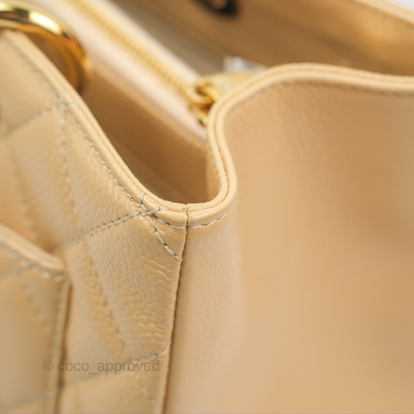Chanel GST Beige Caviar Gold Hardware