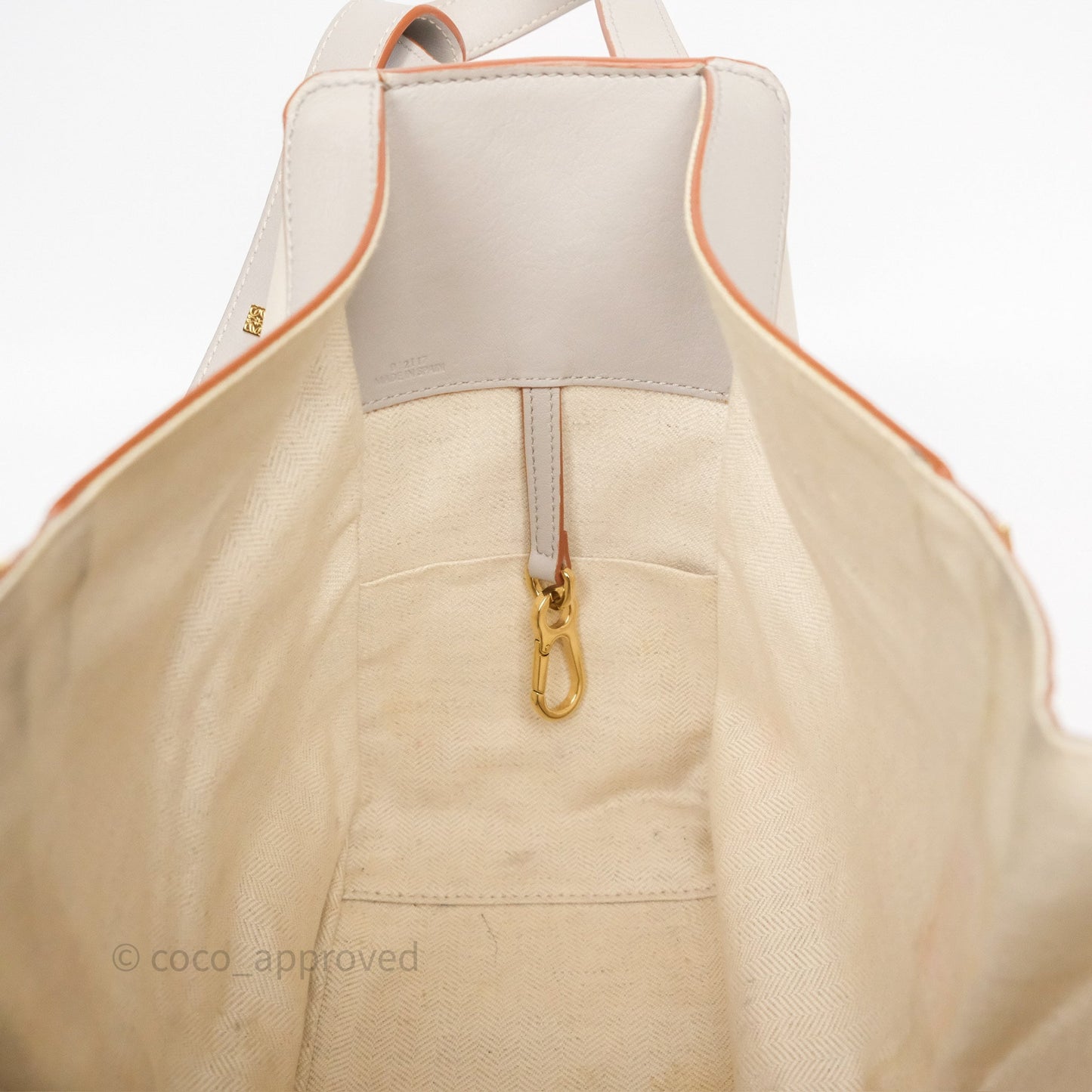 Loewe Small Hammock Shoulder Bag Calfskin Light Grey/Beige