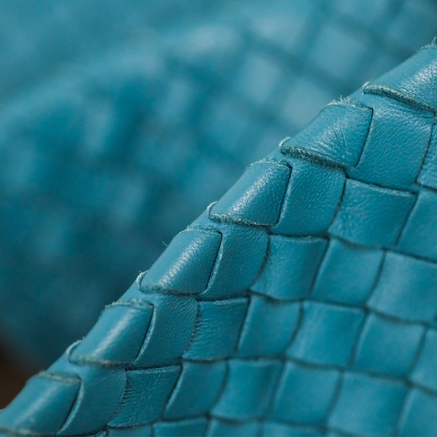 Bottega Veneta Large Cesta Tote Intrecciato Teal