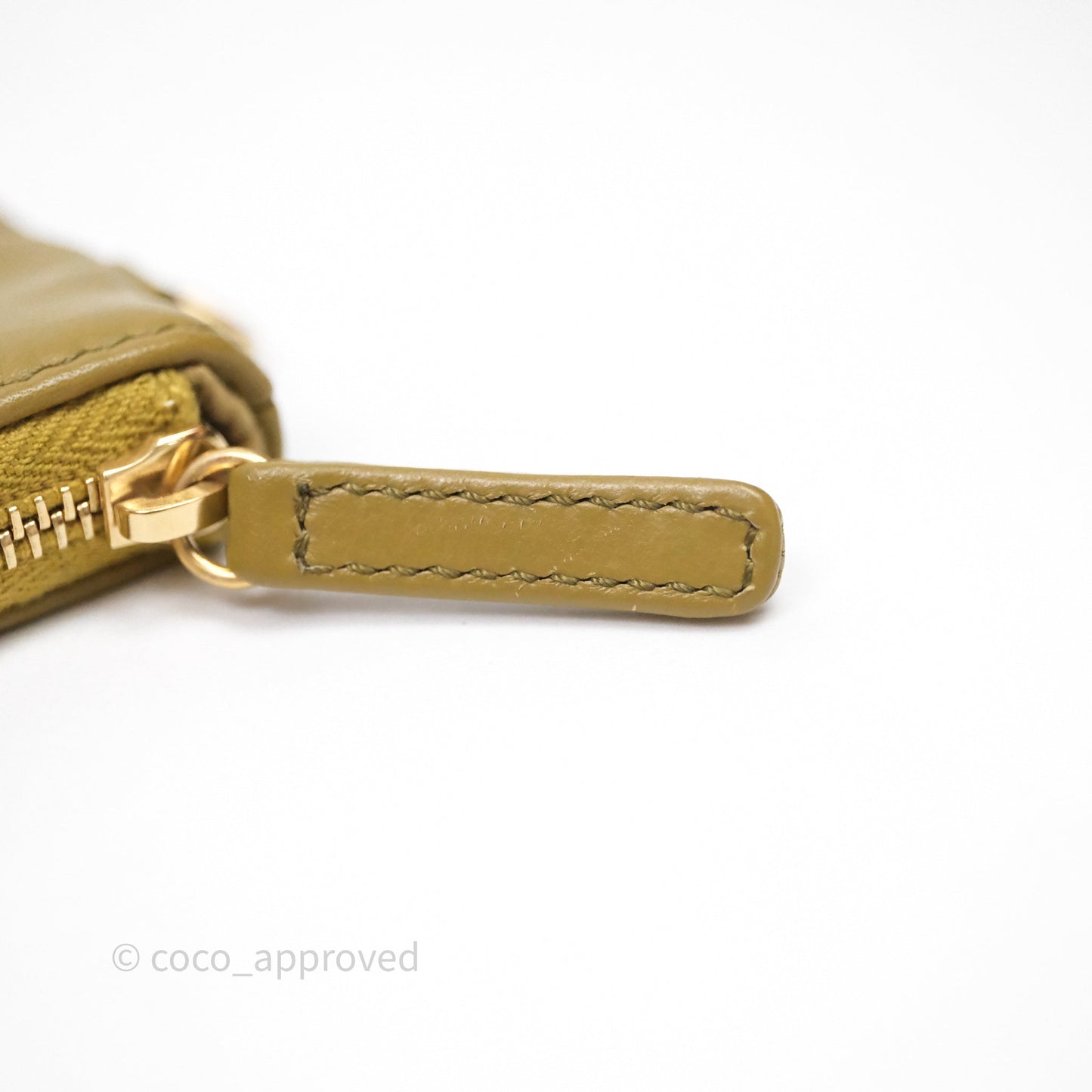 Chanel 22 Bag Medium Crumpled Olive Green Calfskin Aged Gold Hardware